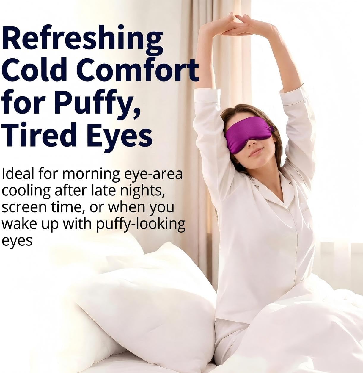 Thumbnail 2 de Cooling Eye Mask for Puffy Eyes: Reusable Gel Cold Compress for Headache and Migraine Comfort
