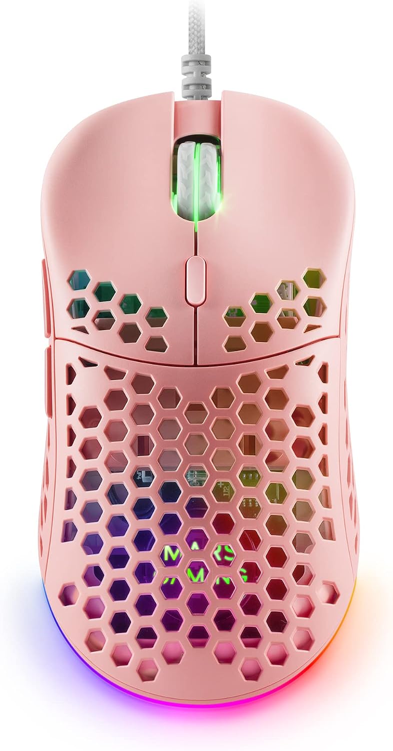 Detalle de Mars Gaming MM55 mouse gaming ultraleggero 55g 12800 DPI