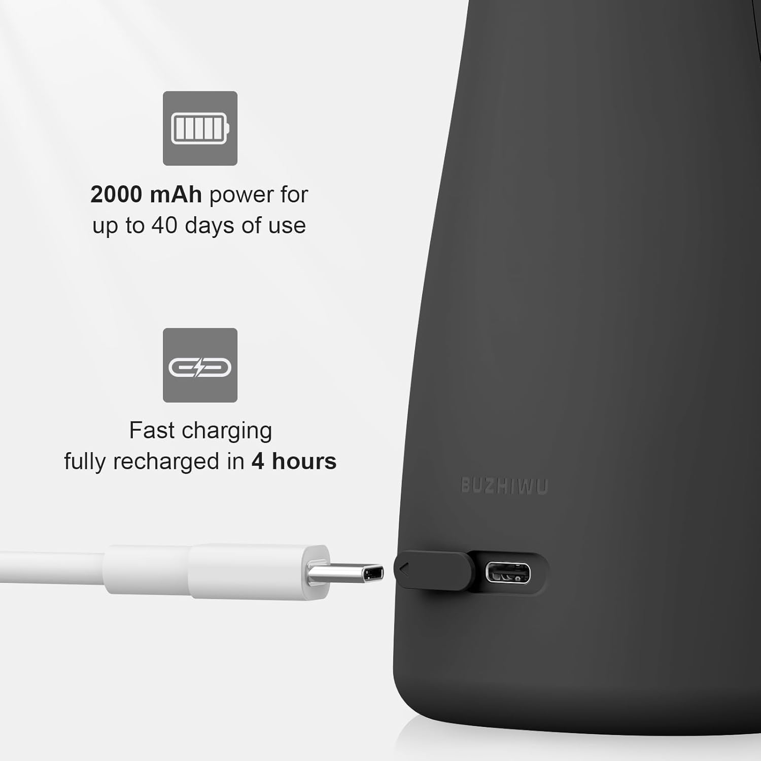 Thumbnail 5 de BUZHIWU Cordless Water Flosser for Teeth with 300ml Tank, Screen Display, 3 Modes & 3 Tips, IP68 Waterproof
