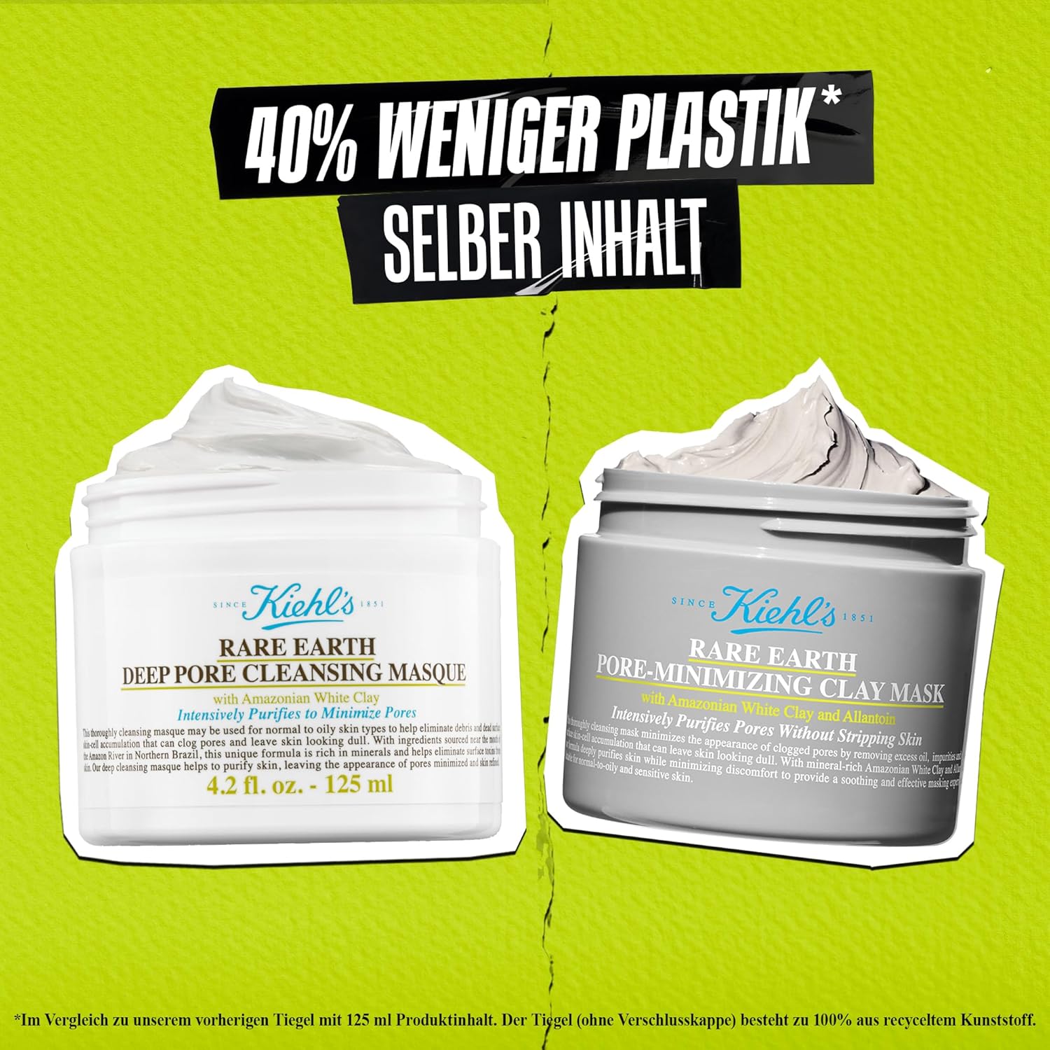 Thumbnail 2 de Kiehl’s Rare Earth Deep Pore Cleansing Mask (125 ml) – reinigende Detox-Maske gegen verstopfte Poren