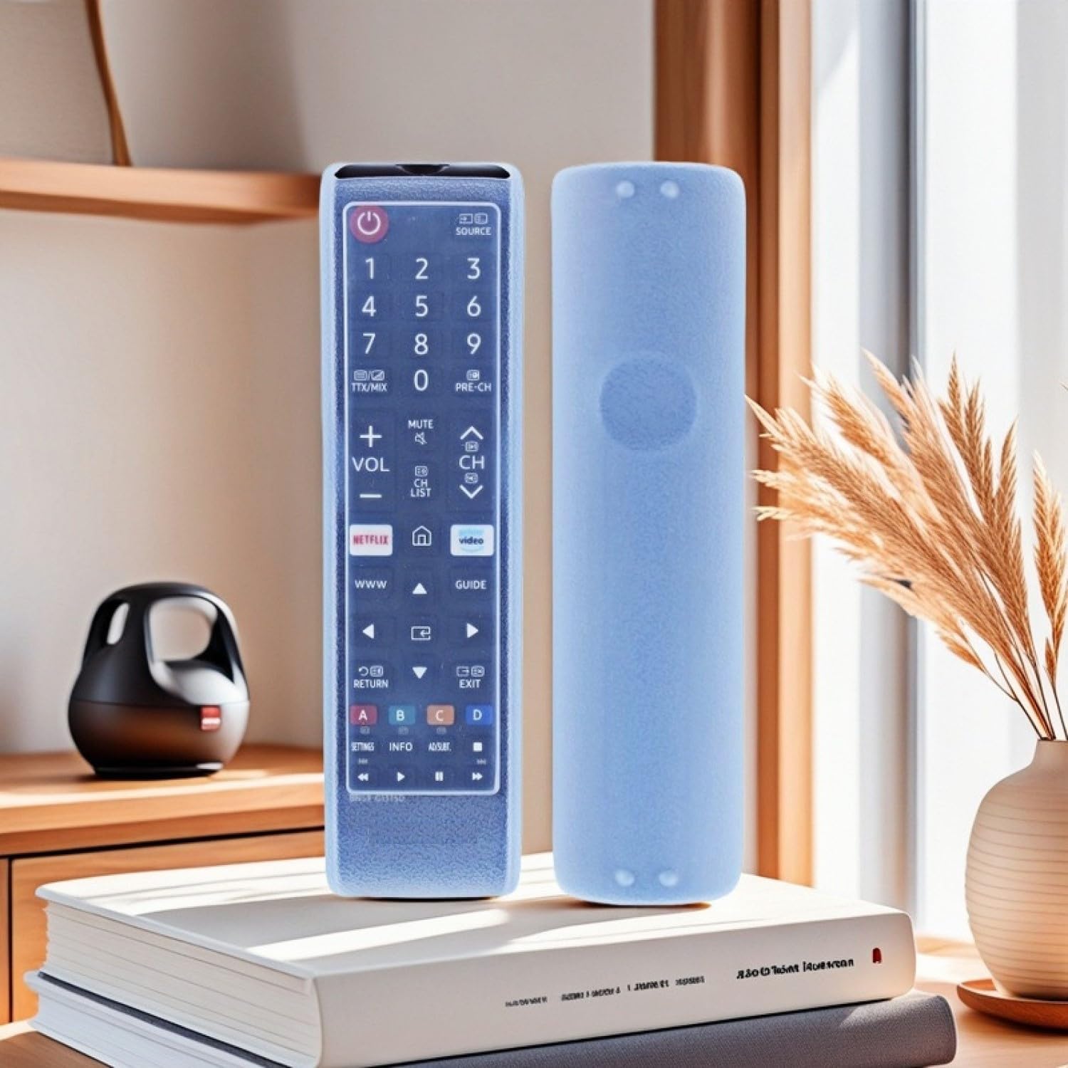 Detalle de Transparent Silicone Remote Cover for Samsung TV Remote – Universal Replacement Sleeve
