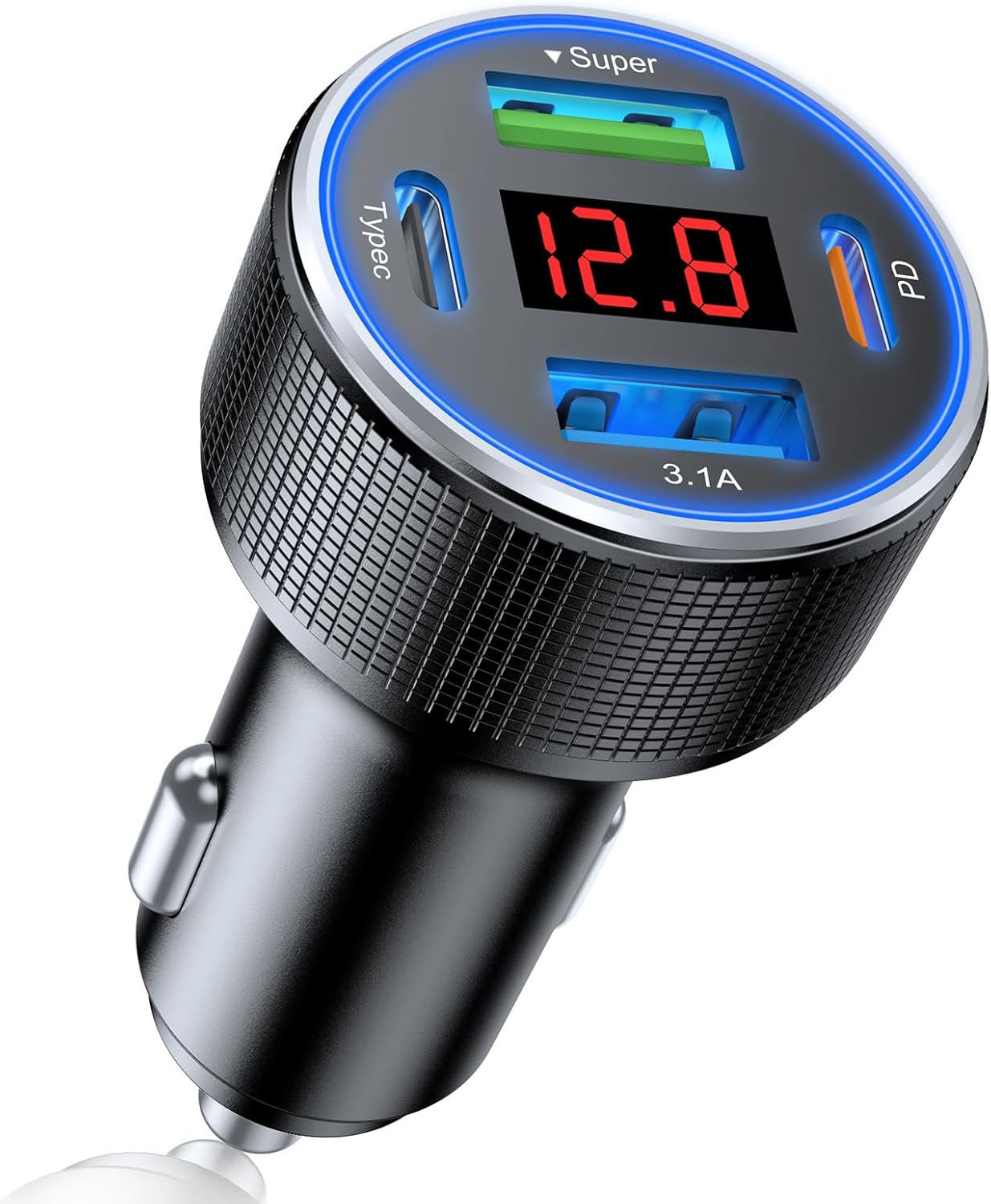 Detalle de USB C Car Charger Adapter 78W, 4‑port