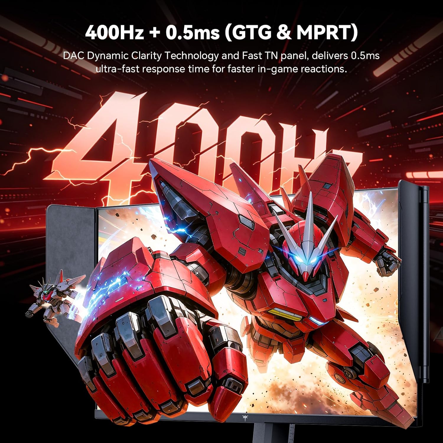 Detalle de KTC 25M1 400Hz Gaming Monitor 24.1": Fast TN, Hooded Shield, and 400Hz for Esports