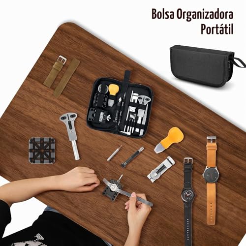 Detalle de AiQInu Watch Repair kit01 – Juego de herramientas de relojería multifuncional de 150 piezas