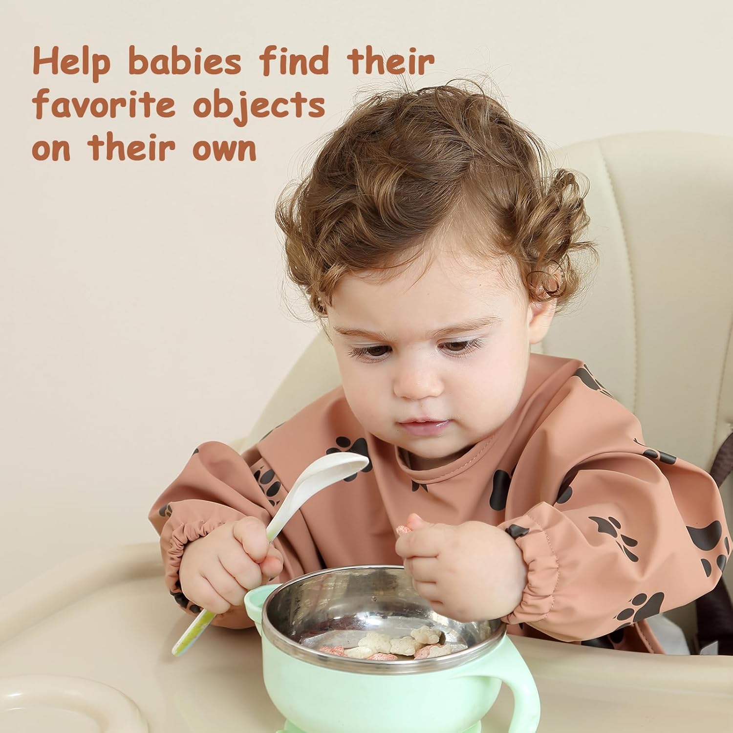 Thumbnail 4 de PewinGo Lätzchen zum Abstillen mit langen Ärmeln (BLW) – wasserdicht, weich & leicht zu reinigen