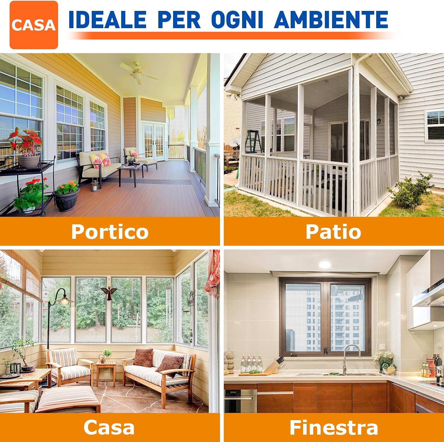 Thumbnail 5 de HOFUDON Rete Zanzariera Finestre 120 x 250 CM in Fibra di Vetro – facilità di taglio, protezione efficace e design versatile