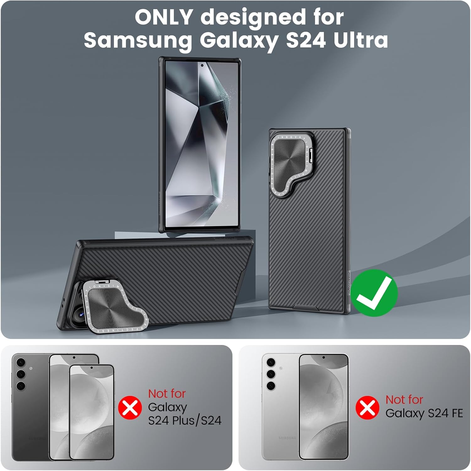 Thumbnail 6 de Nillkin Hülle für Samsung Galaxy S24 Ultra – CamShield MagSafe Hülle mit Kickstand, Schwarz