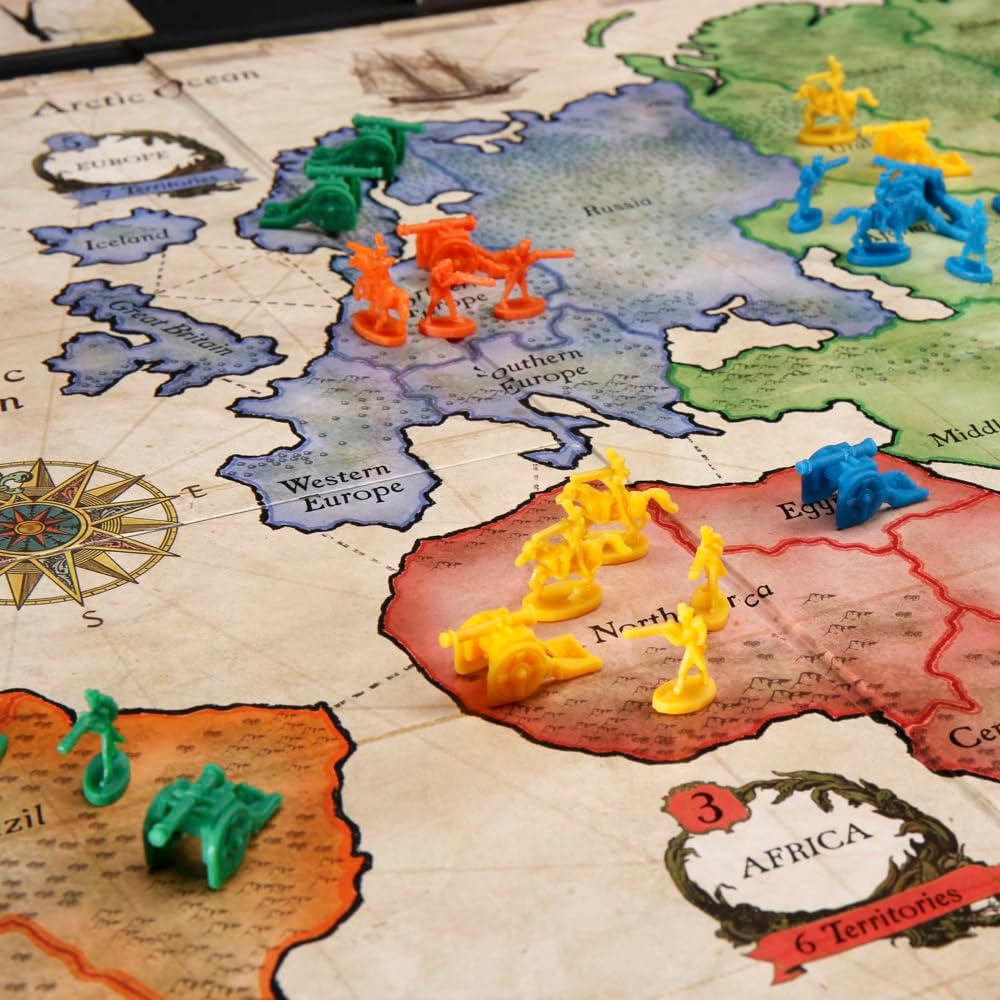 Detalle de Hasbro Gaming Risk Classic Strategy Board Game (2-5 Players) – Conquest Board Game for 10+ Year Olds