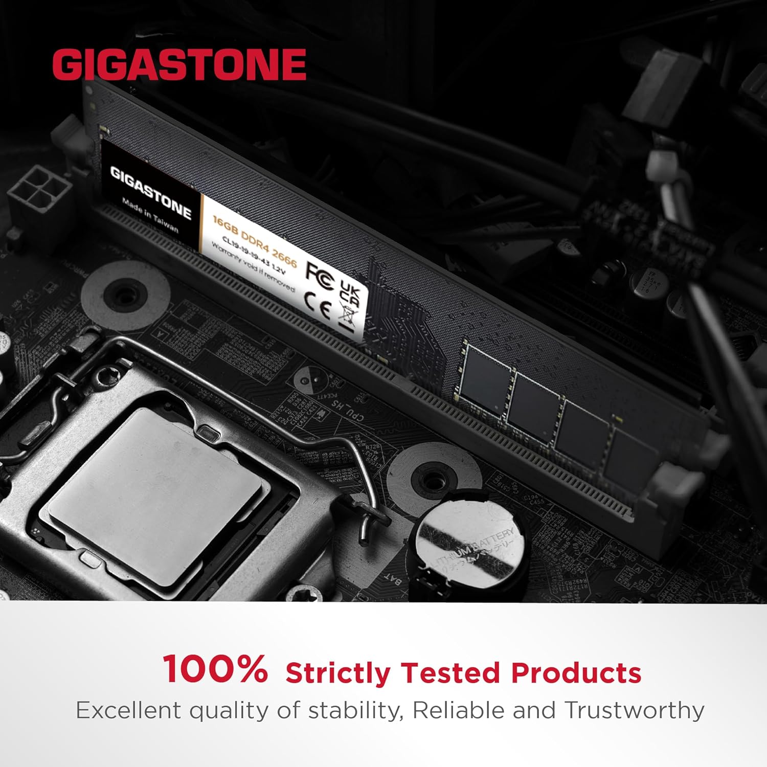 Thumbnail 3 de Kit RAM DDR4 Gigastone 32 Go (2x16 Go) UDIMM 2666 MHz, non-ECC, 288 broches