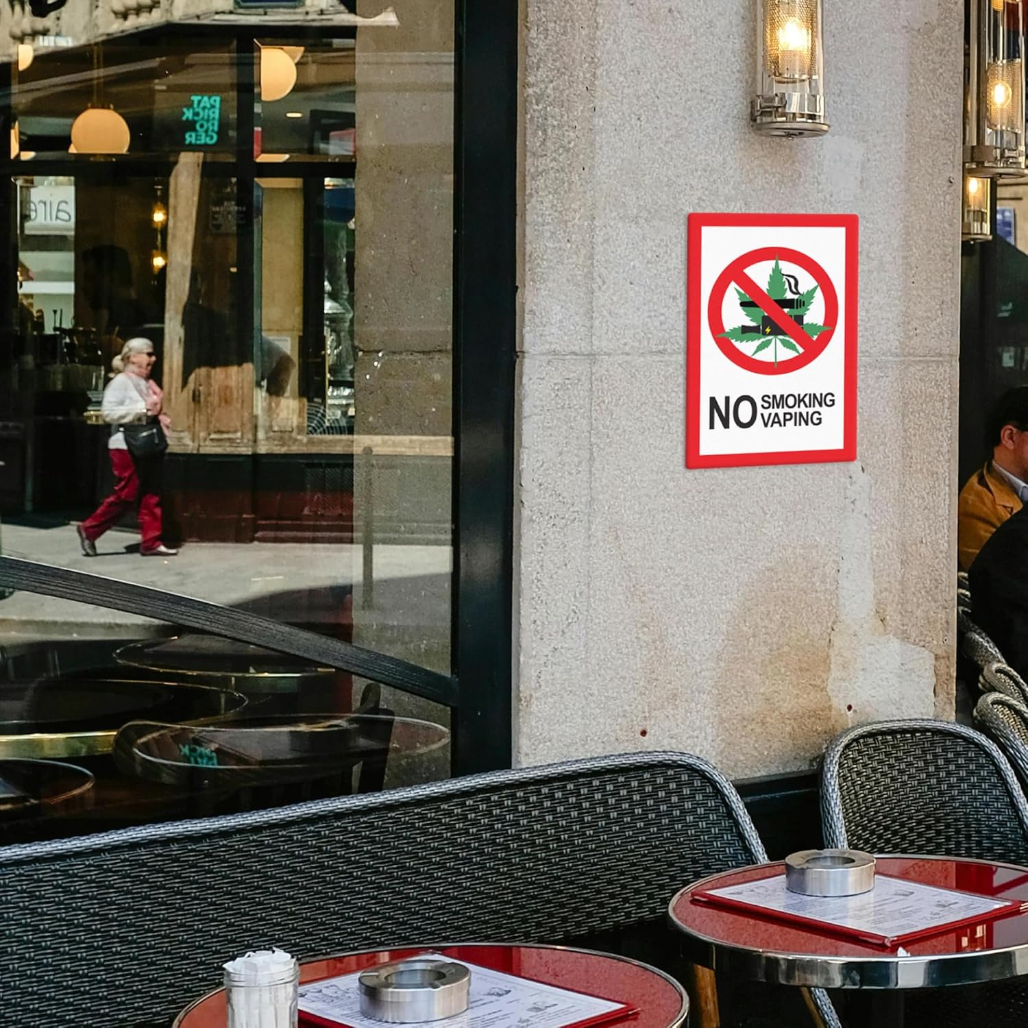 Thumbnail 2 de STROBO XXL Hinweisschild „No Weed Smoking Vaping“ aus 5 mm Hartschaumplatte, 40 x 30 cm