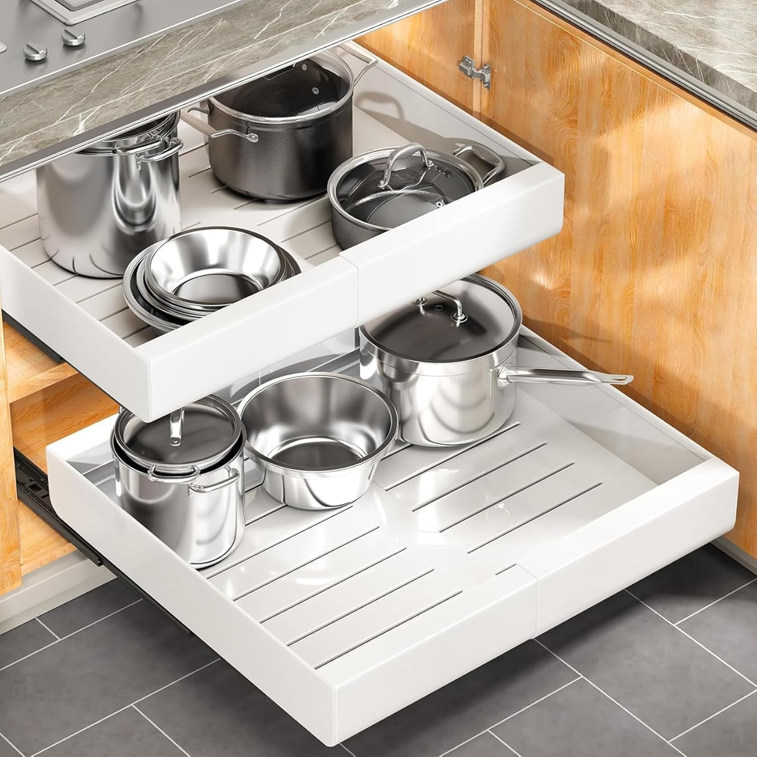 Pull out Cabinet Organizer, 2-pack ⚙