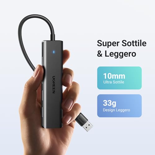 Detalle 2 de UGREEN Hub USB 3.0 a 4 porte: espansione semplice e veloce da 15 cm