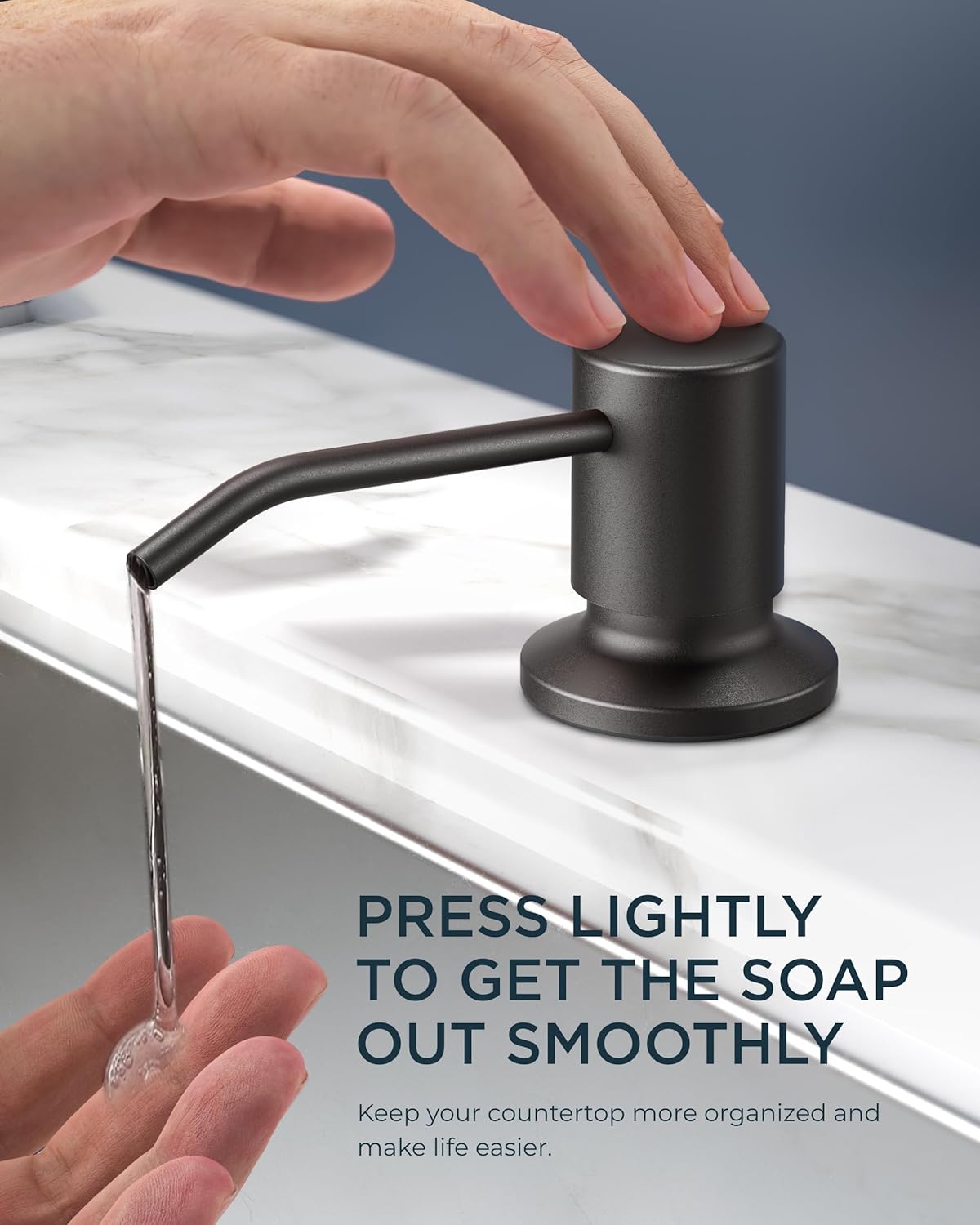 Thumbnail 3 de FORIOUS Black Kitchen Faucet with Soap Dispenser and Pull-Down Sprayer