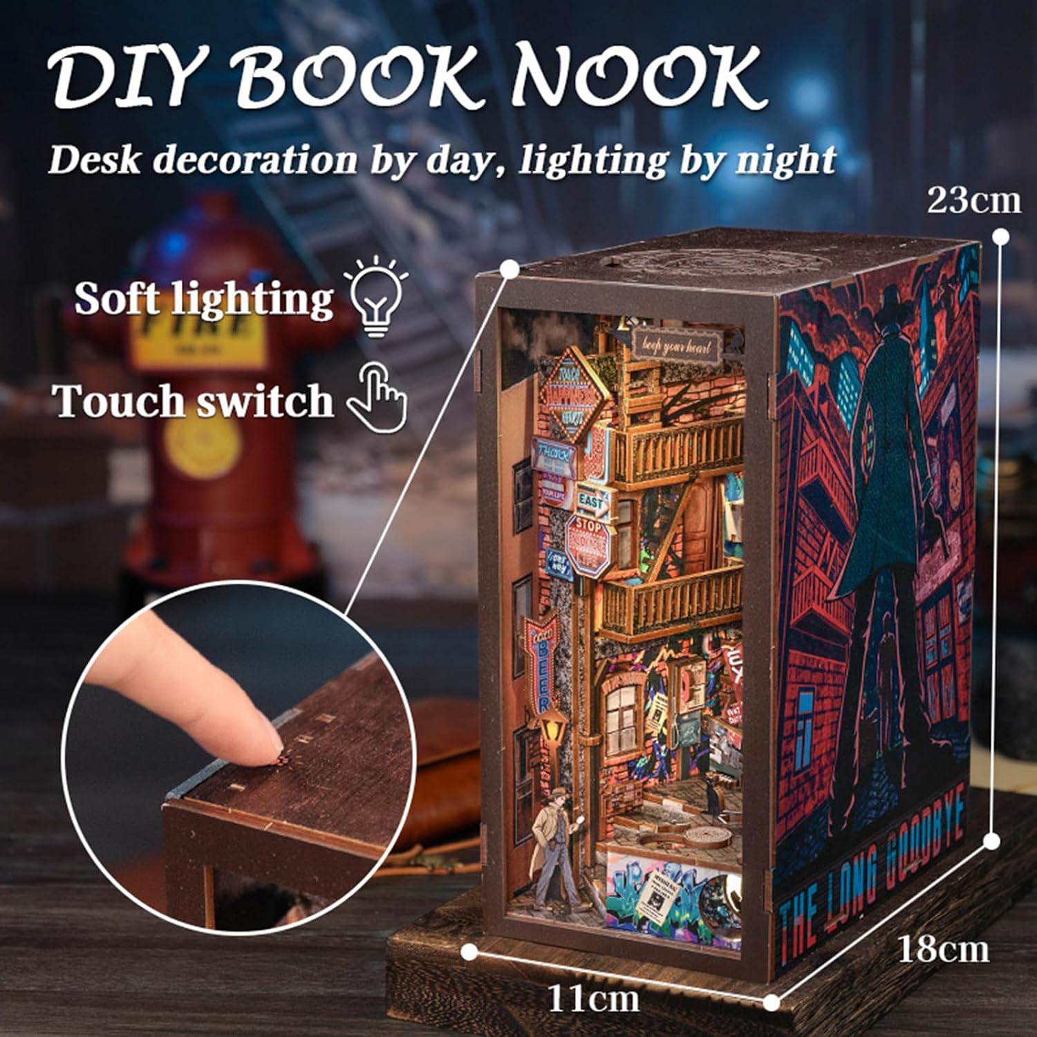 Detalle de CUTEBEE The Long Goodbye, kit book nook LED