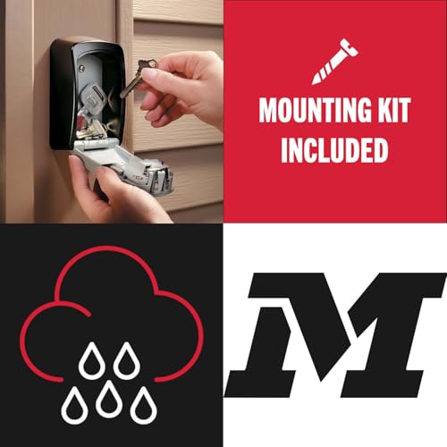 Detalle de Master Lock Boîte à clés sécurisée avec fixation murale – Extérieur, 11,9 x 8,5 x 3,6 cm