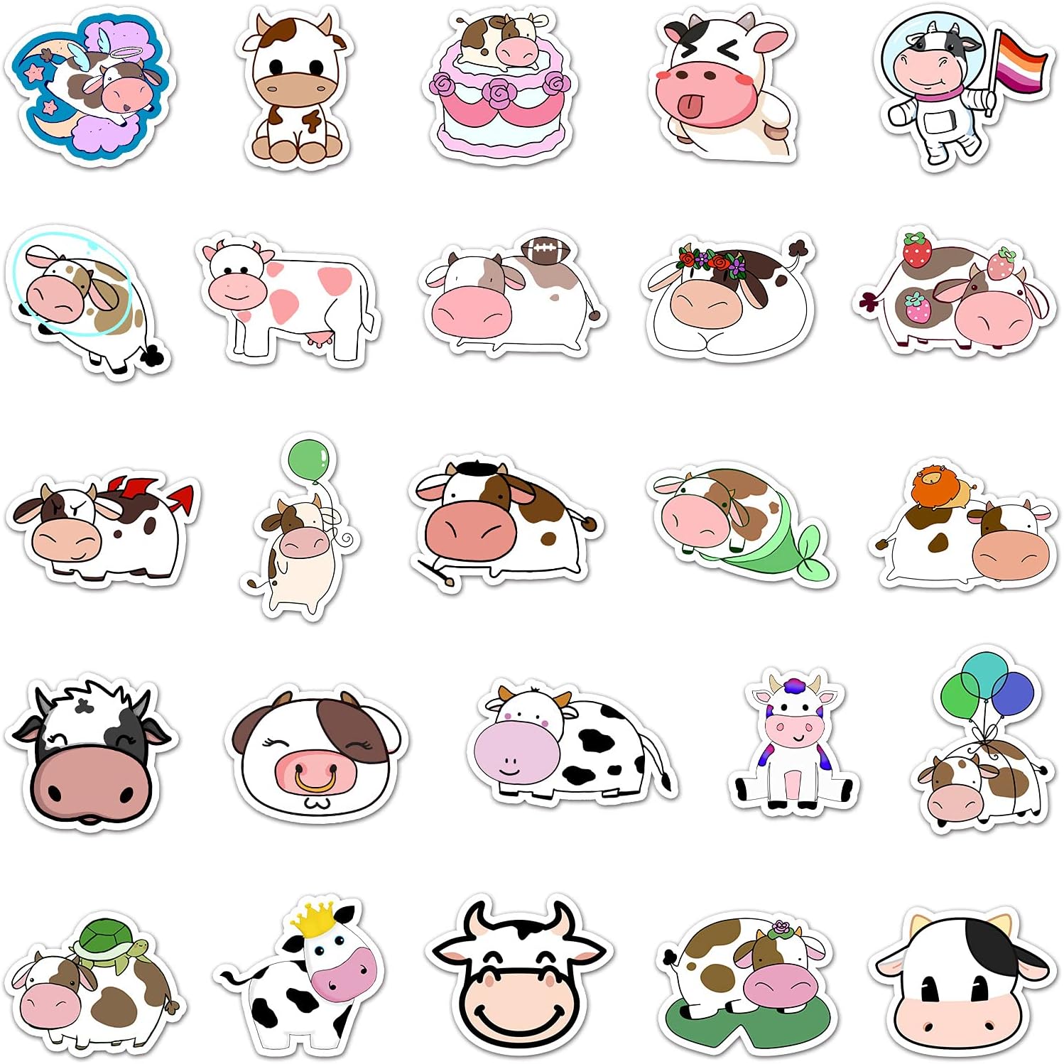 Detalle de Strawberry Cow Stickers, 50-piece set