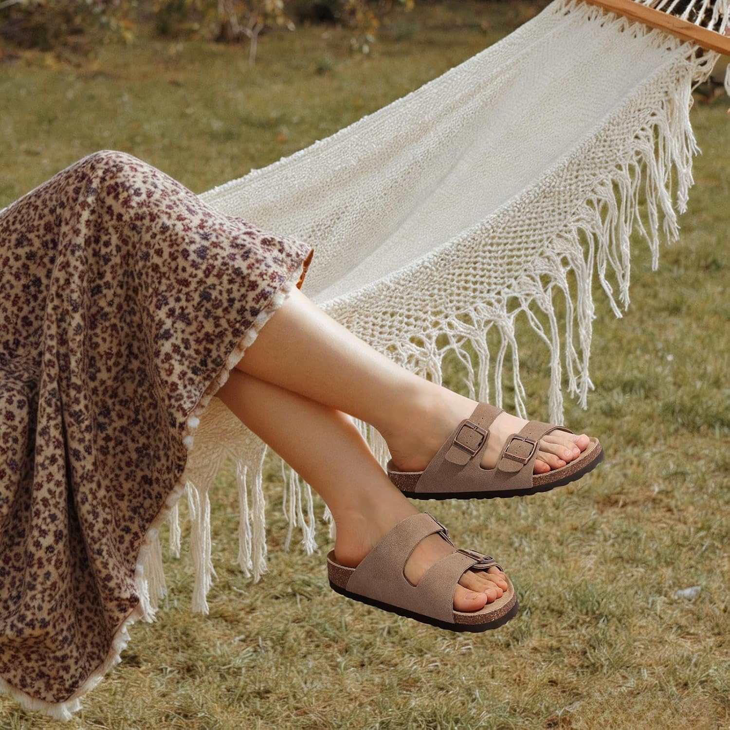 Detalle de KIDMI Unisex Summer Sandals with Arch Support and Cork Footbed