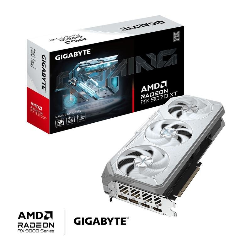 Thumbnail 3 de GIGABYTE Radeon RX 9070 XT GAMING OC ICE 16GB GDDR6 White: rendimiento ultrarrápido y refrigeración premium