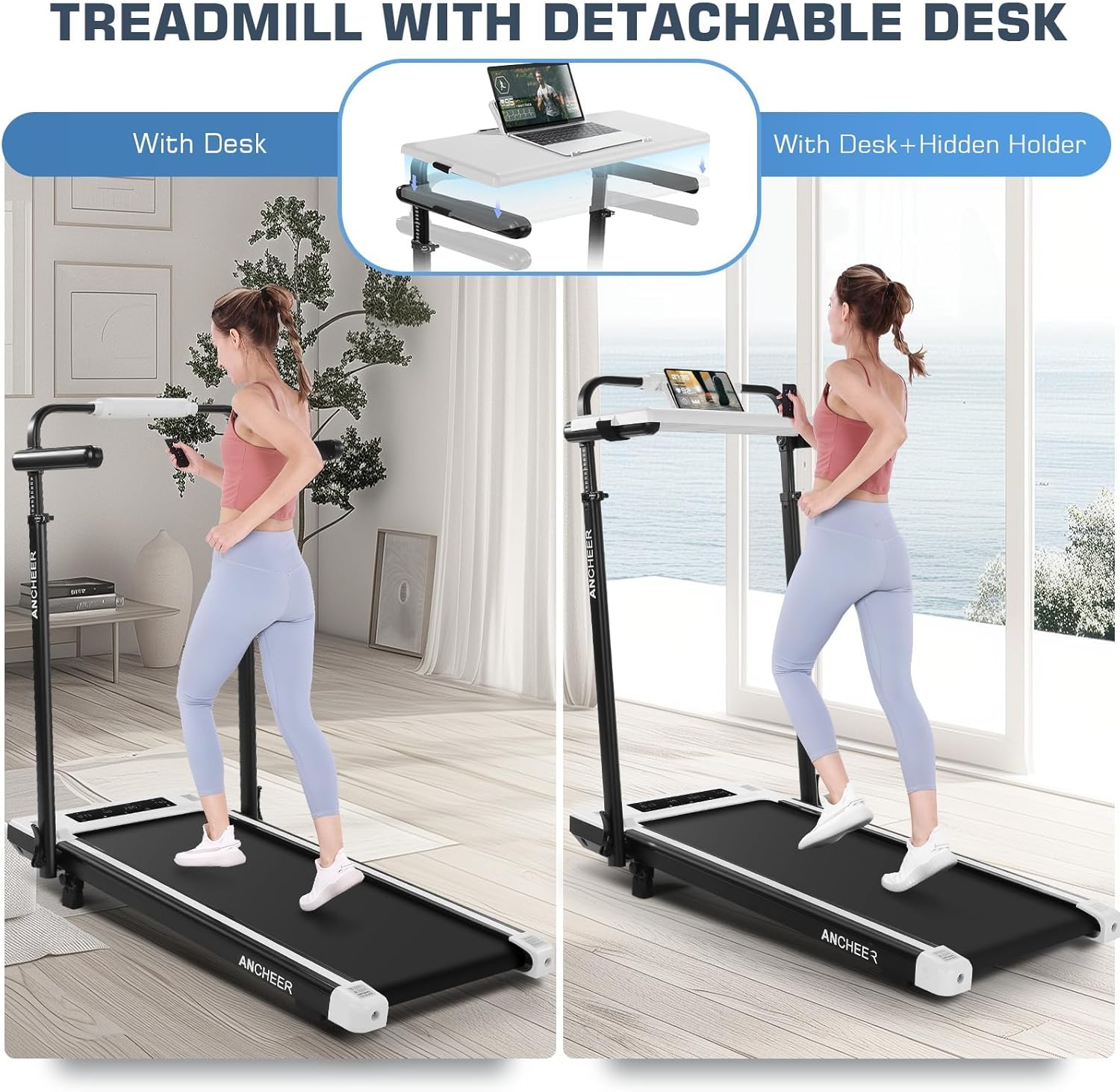 Detalle de ANCHEER Walking Pad, 450-lb Capacity