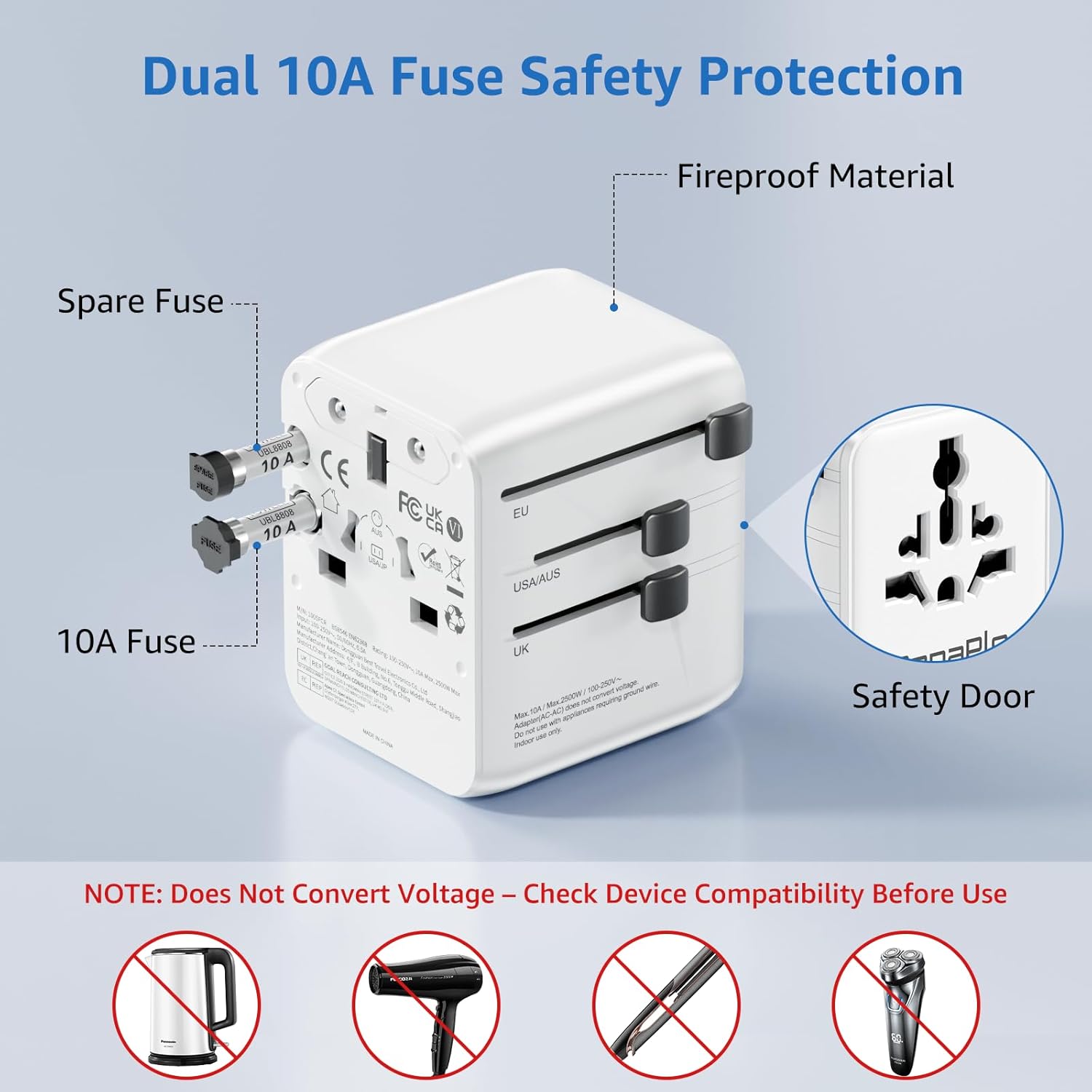 Thumbnail 5 de Banaplo Universal Travel Adapter 4 USB Ports