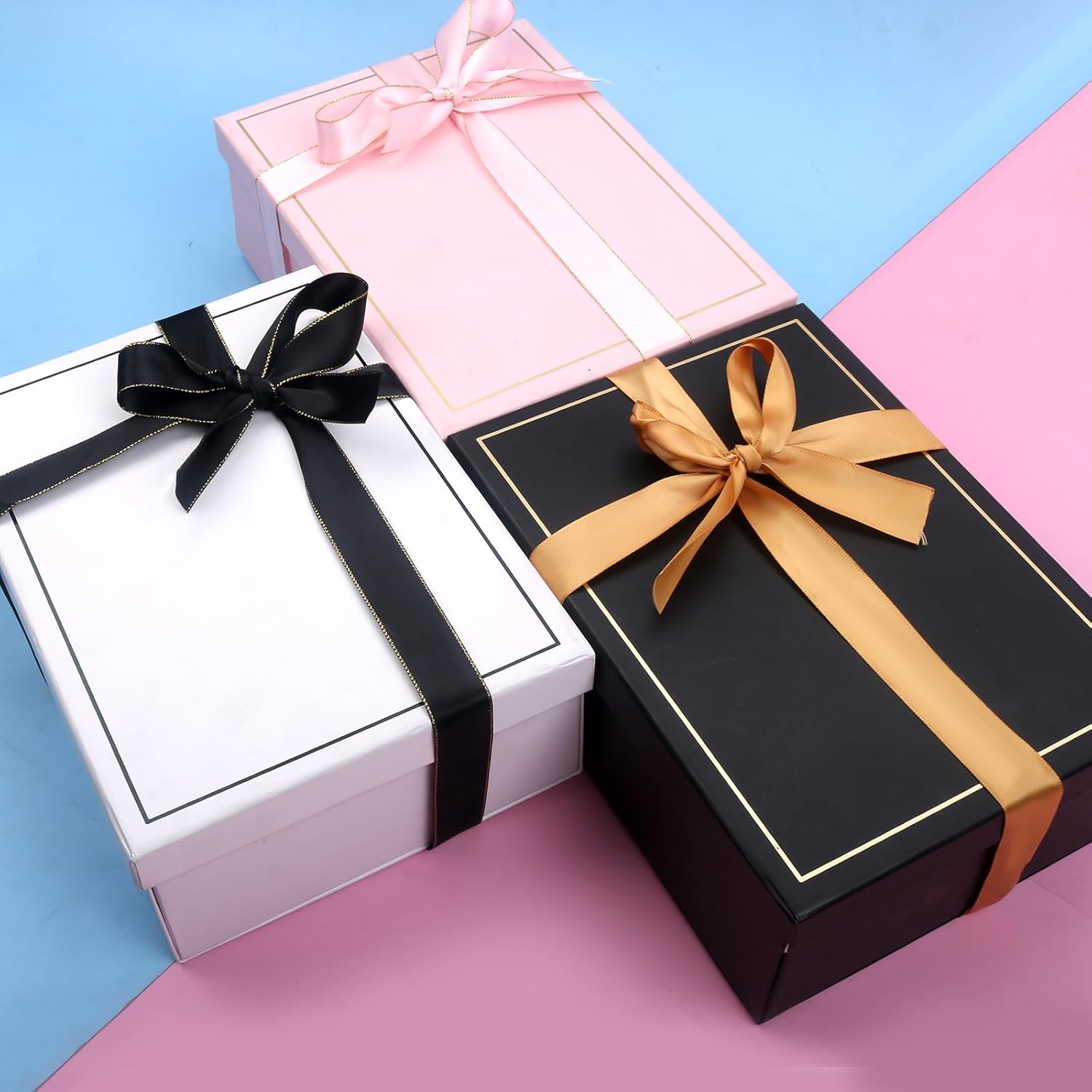 Thumbnail 5 de Schwarz Geschenkbox mit Deckel, 25 x 18 x 8,5 cm