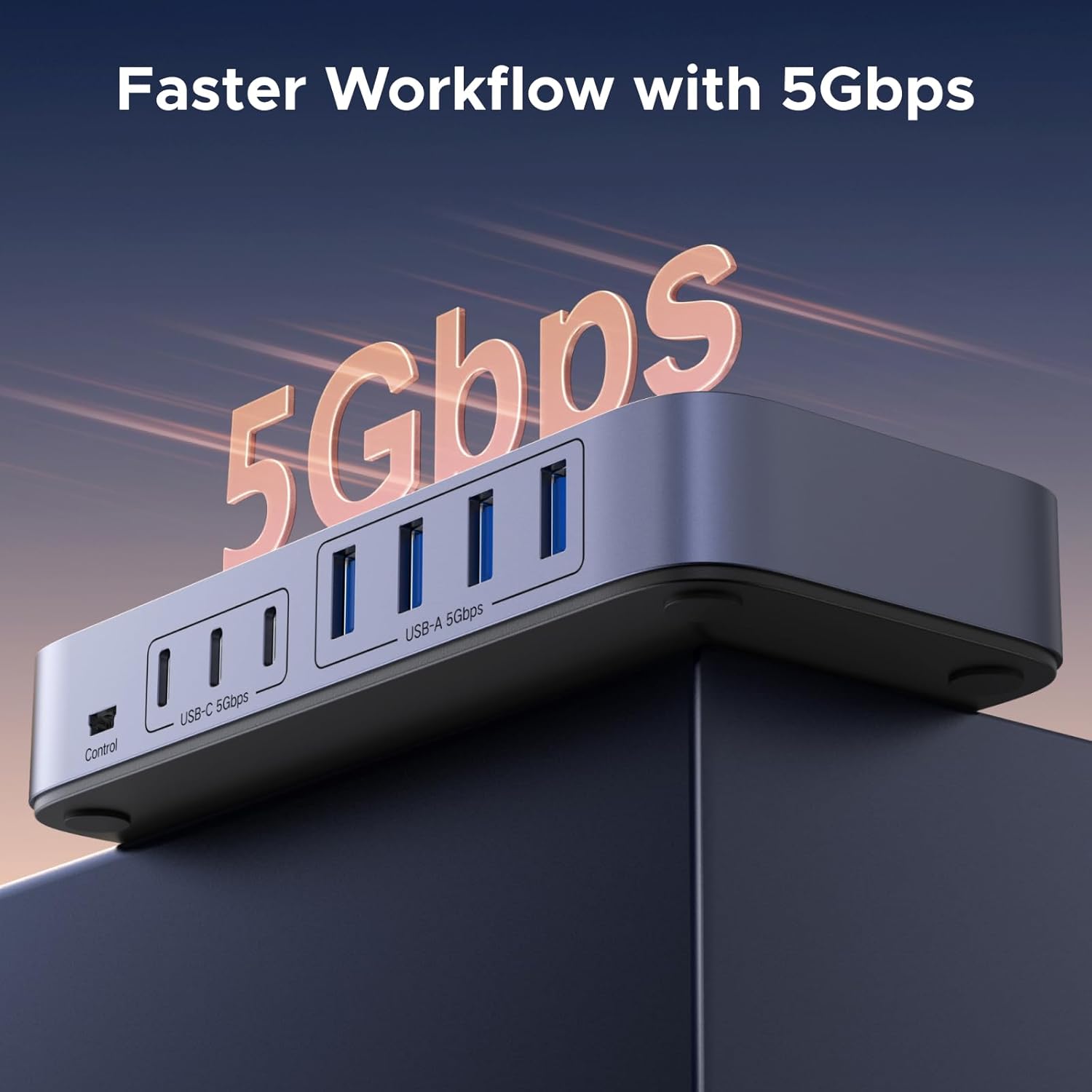 Detalle de UGREEN USB Switch 5 Gbps 2×PC