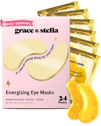 Detalle de Grace & Stella Under Eye Gel Patches: Gold Undereye Masks for Depuffing, Dark Circles and Wrinkles (24 Pairs)