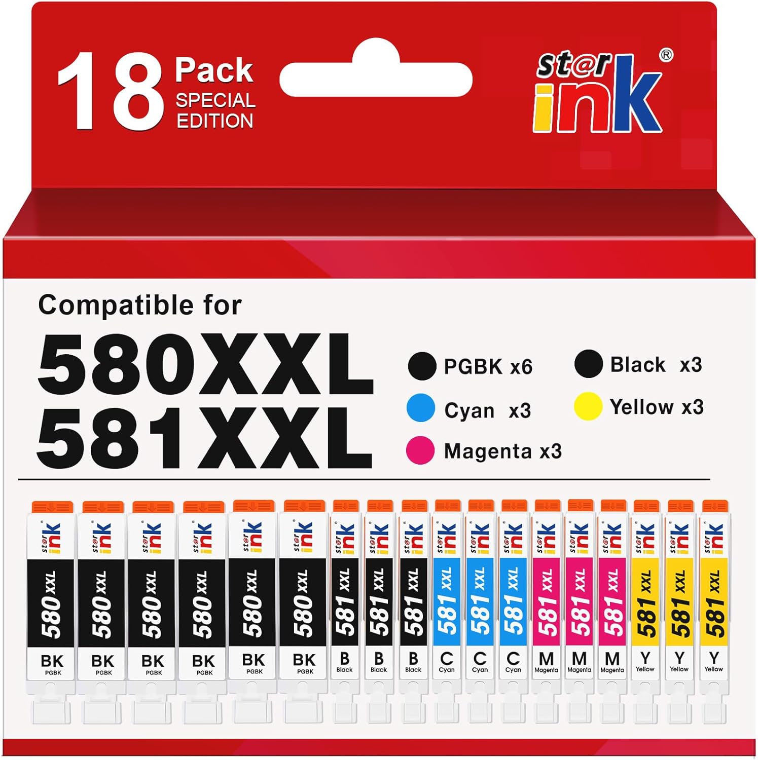Detalle de Starink PGI-580 CLI-581XXL 18er-Pack đź–¨