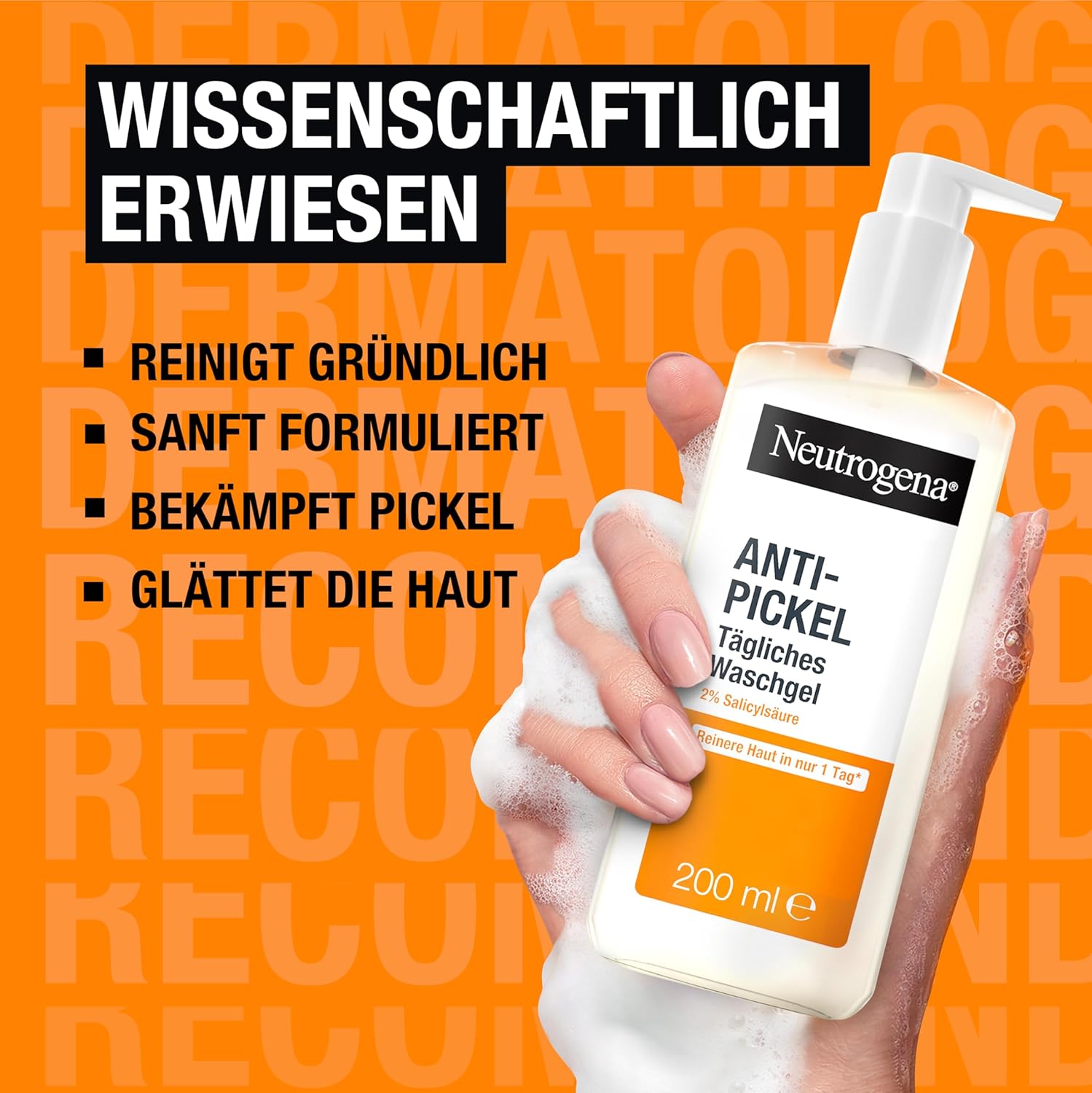 Thumbnail 3 de Neutrogena Anti-Pickel Tägliches Waschgel mit 2% Salicylsäure (BHA) – 3 x 200 ml