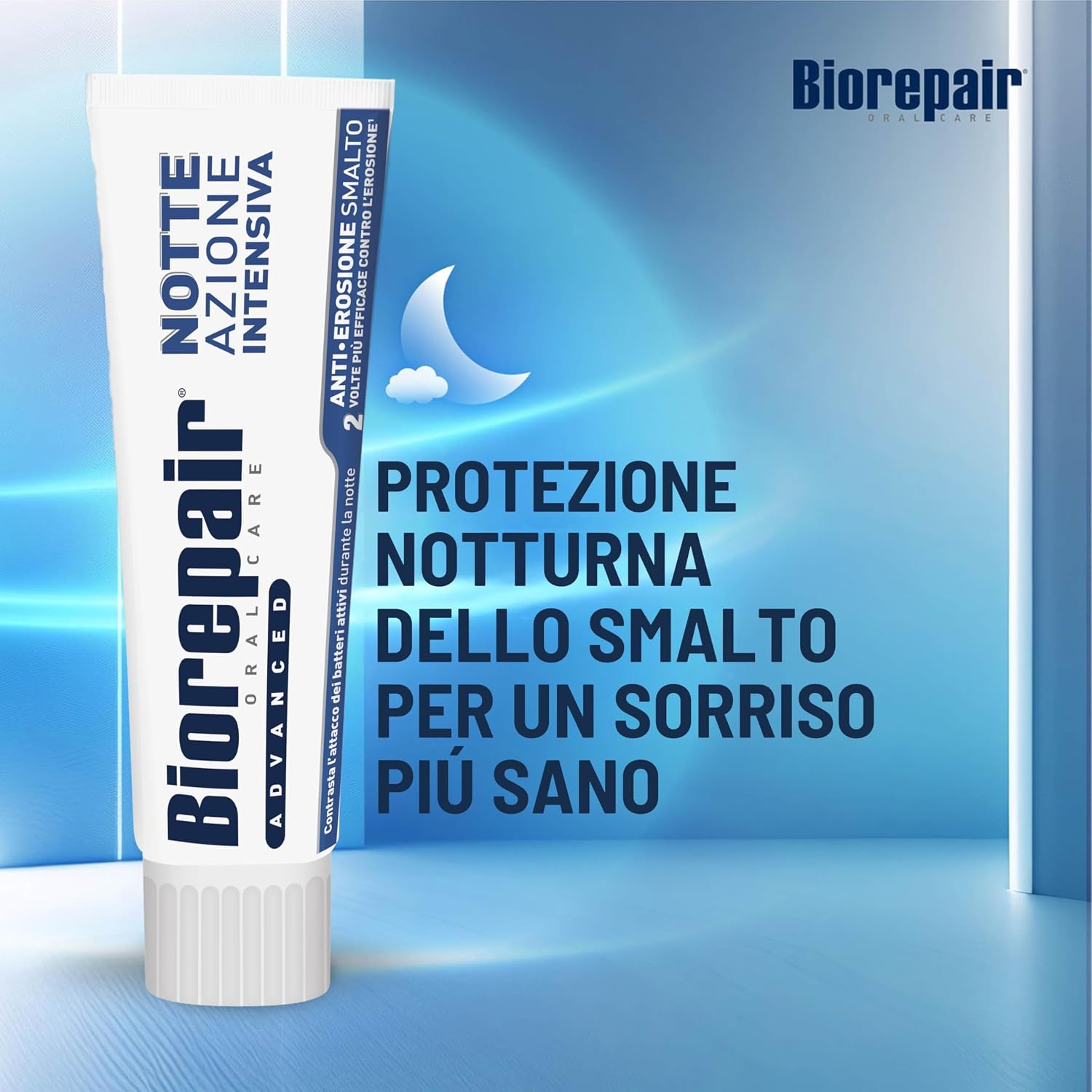 Detalle de Biorepair Advanced Notte Intensivo Anti-Erosione – Dentifricio 3×75 ml