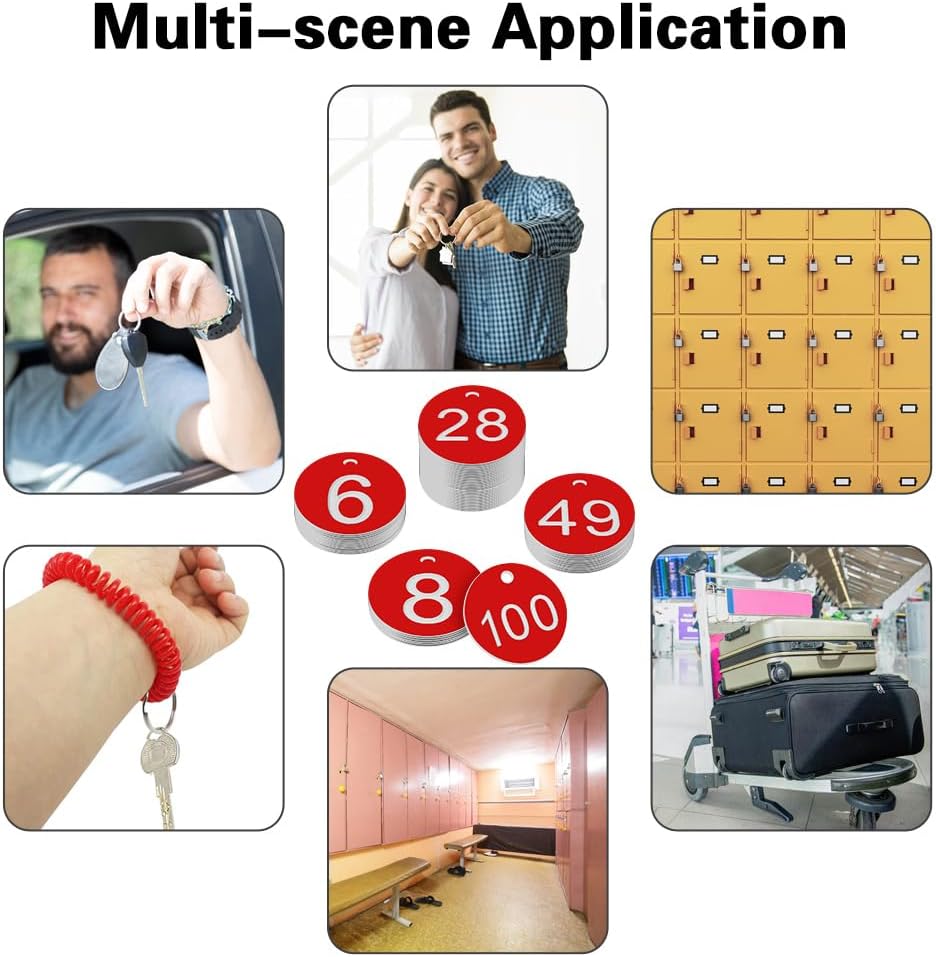 Thumbnail 6 de OFFCUP gravierte Nummernschilder (100 Stück) aus Kunststoff – nummerierte Bienenstock-/Viehbestand-Tags mit Loch