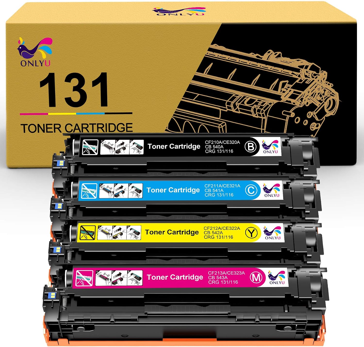 Detalle de ONLYU Compatible Toner Cartridge 4-Pack