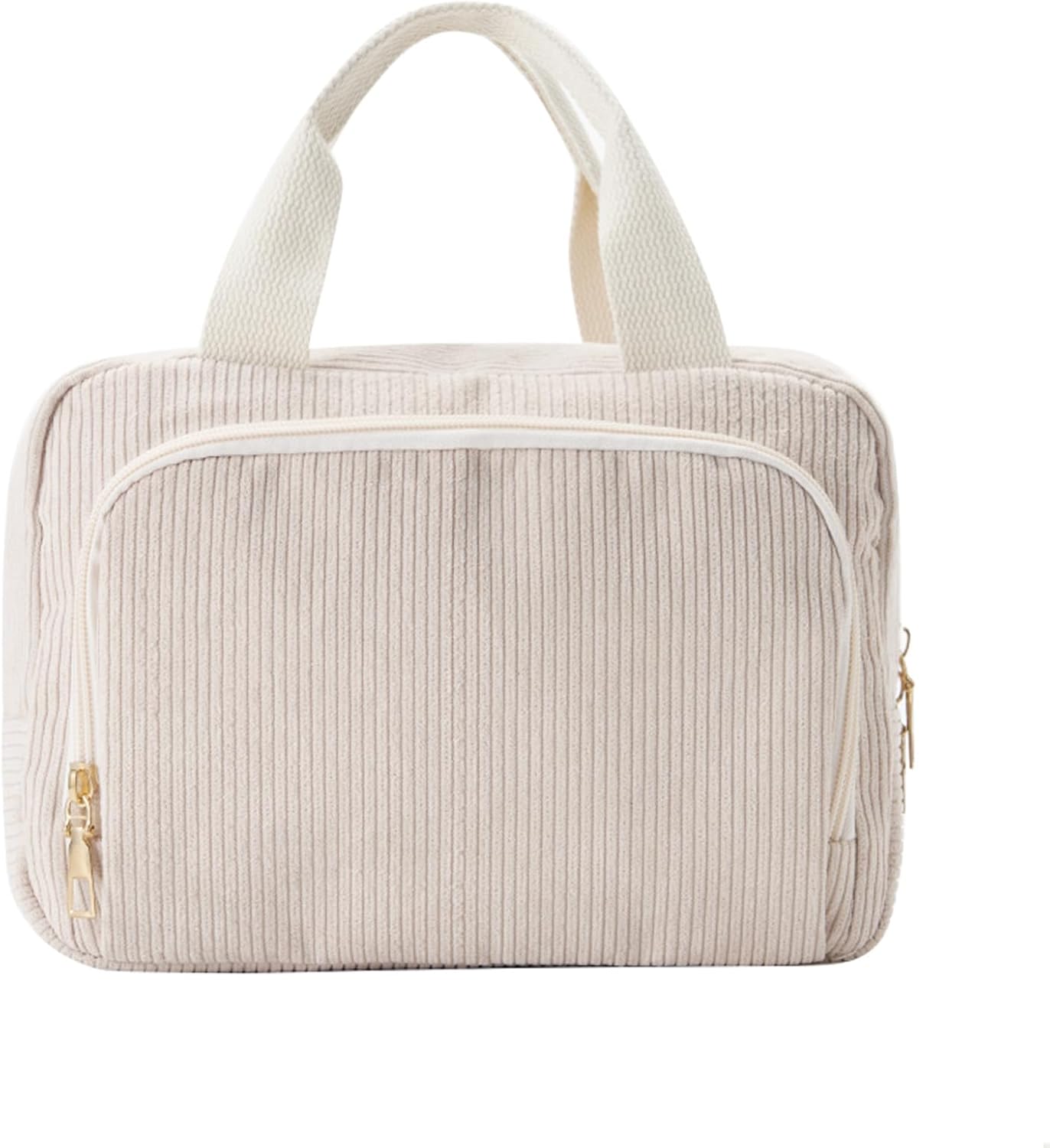 Thumbnail 2 de Funtlend Kulturtasche Damen Cord Kosmetiktasche – kompakte Reisebegleiterin mit Aufhängefunktion (25 × 9 × 16 cm)