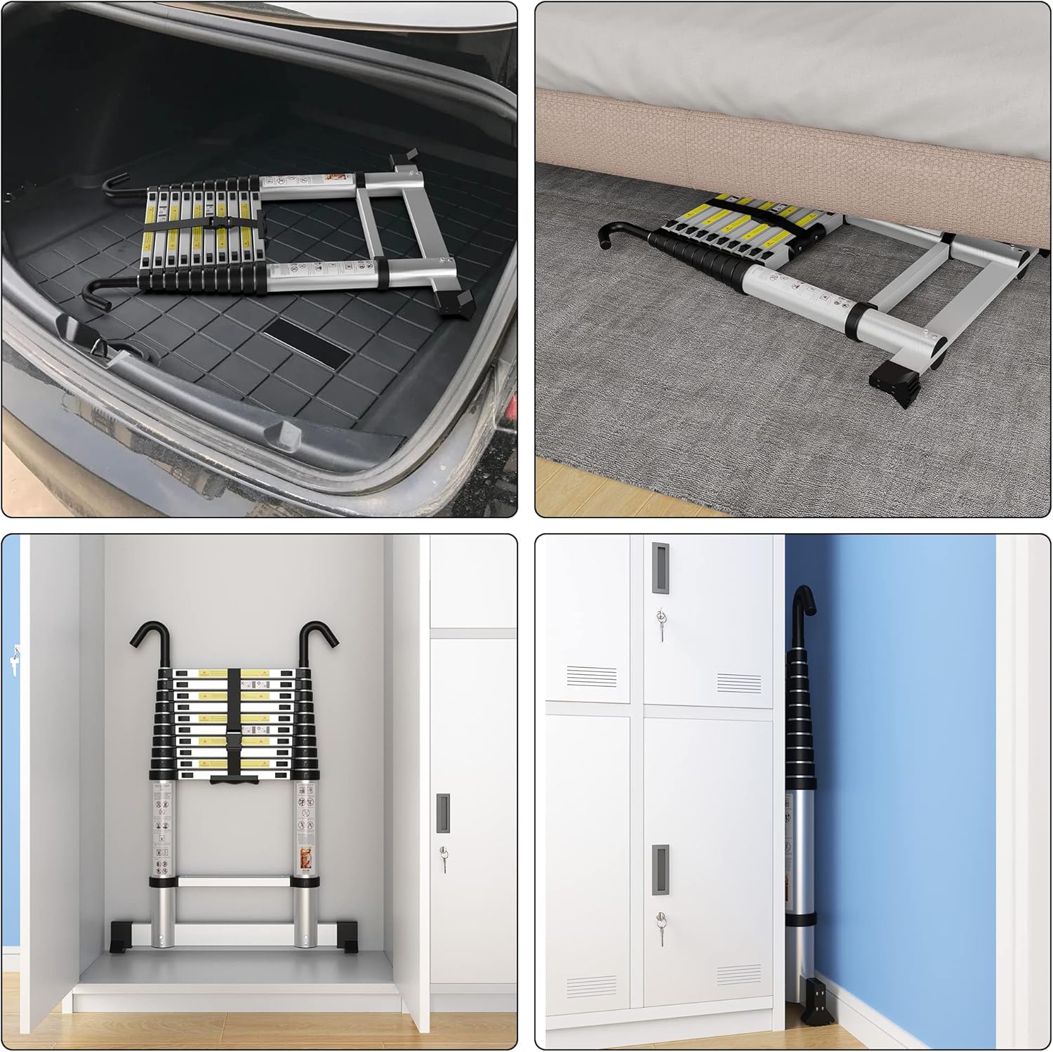 Thumbnail 5 de Gymount Scala Telescopica 3,19 m in Alluminio con Barra Stabilizzatrice e Ganci Staccabili