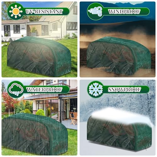 Detalle de RICHIE Riding Lawn Mower Cover – Waterproof & Windproof, 165 x 110 x 103 cm