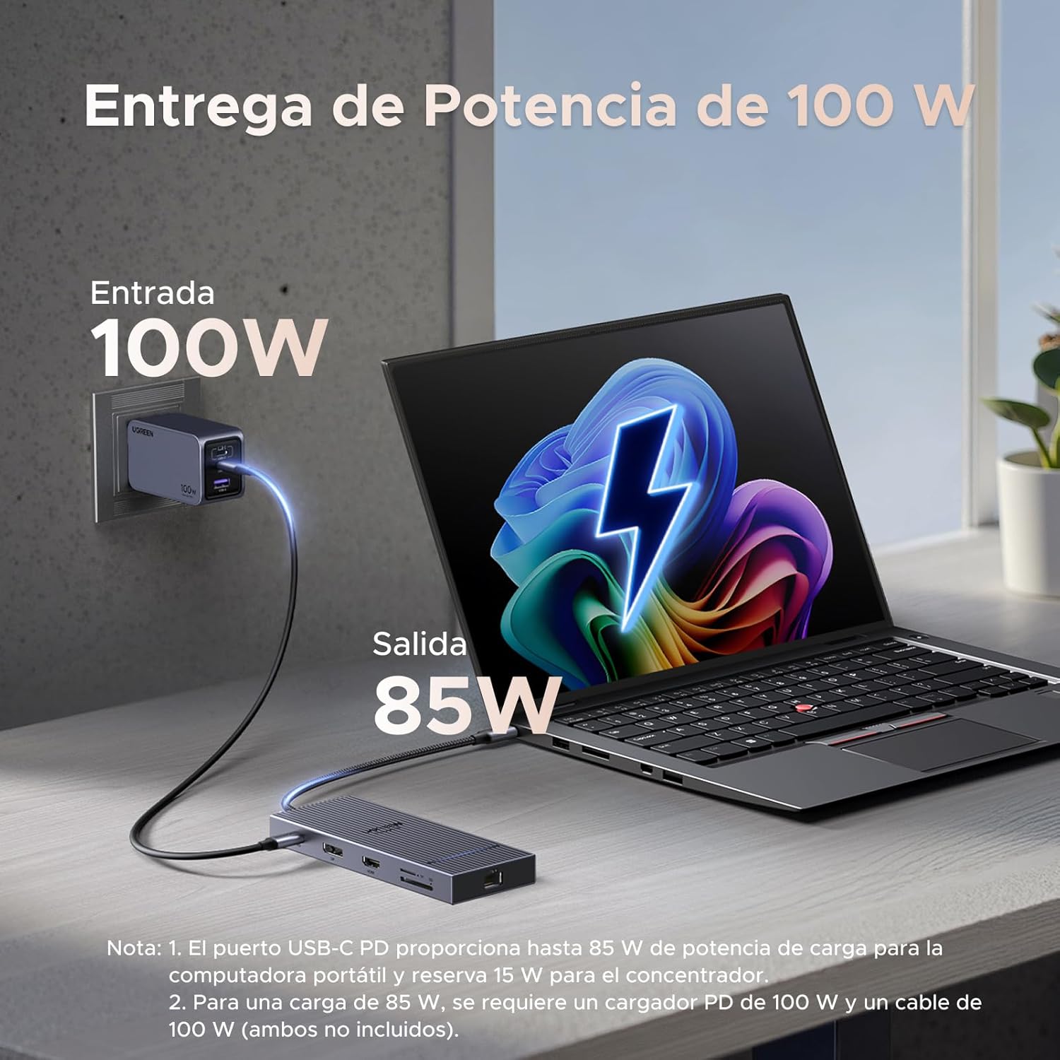 Thumbnail 5 de UGREEN Revodok Pro 2111 Hub USB-C con HDMI, Ethernet y carga ⚡