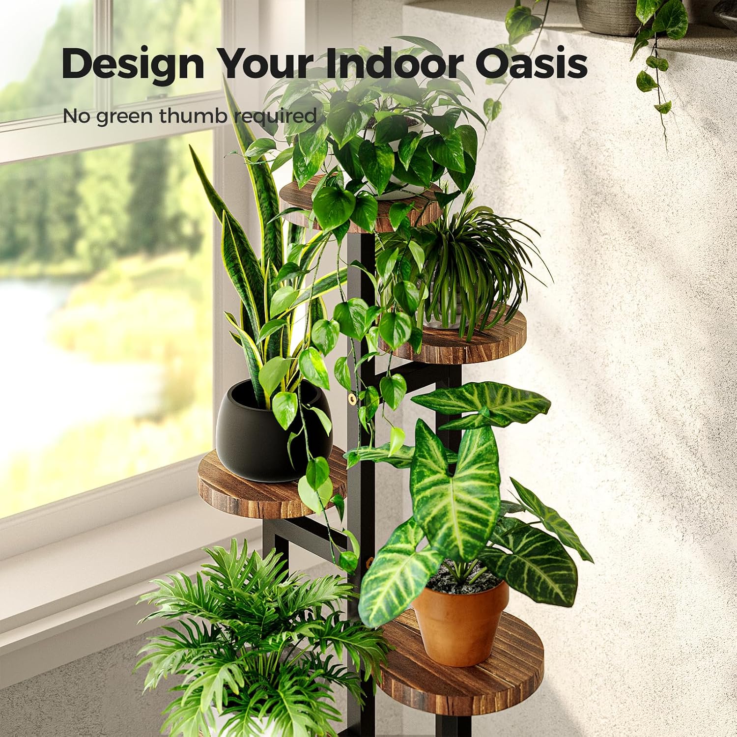 Detalle de Bamworld 5 Tier Plant Stand corner shelf