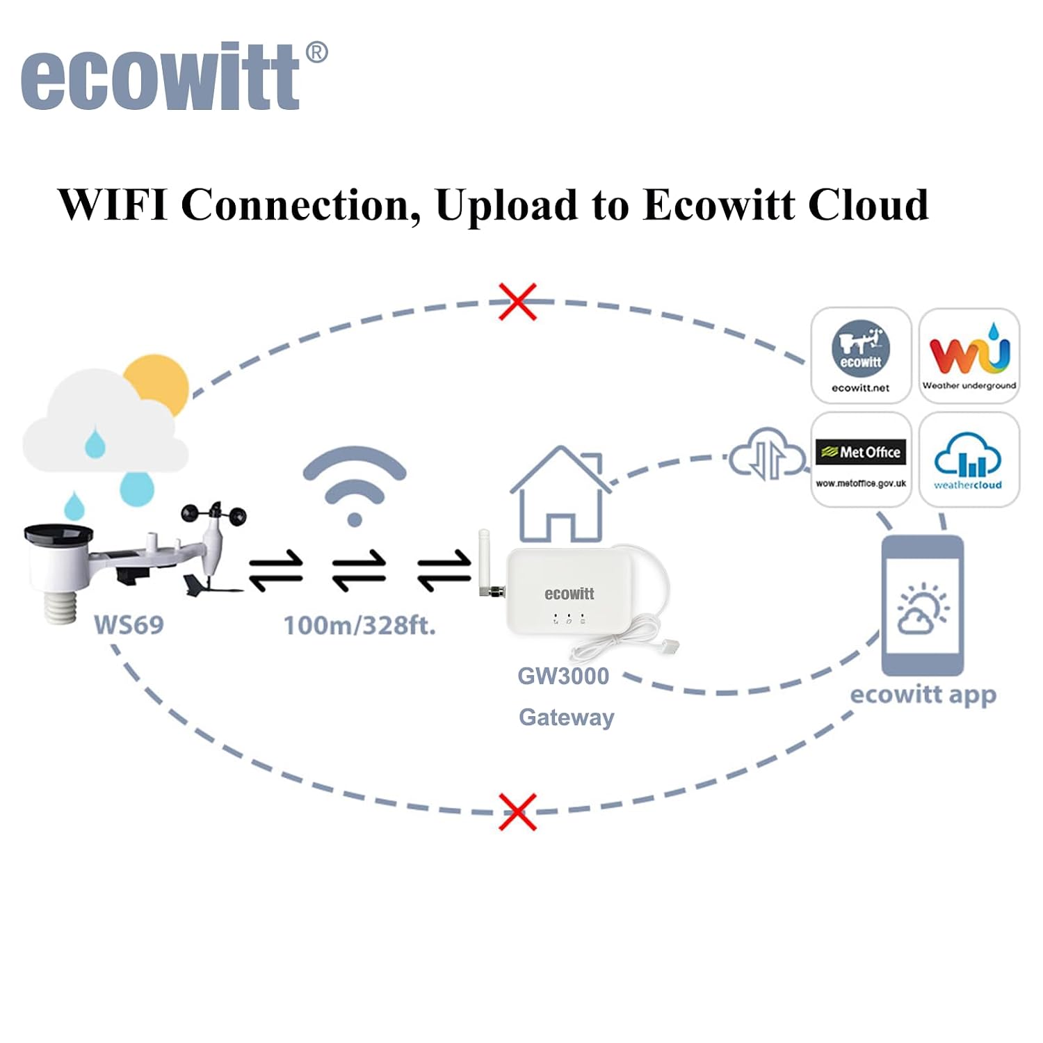 Detalle 1 de ECOWITT GW3002 stazione meteo 868 MHz