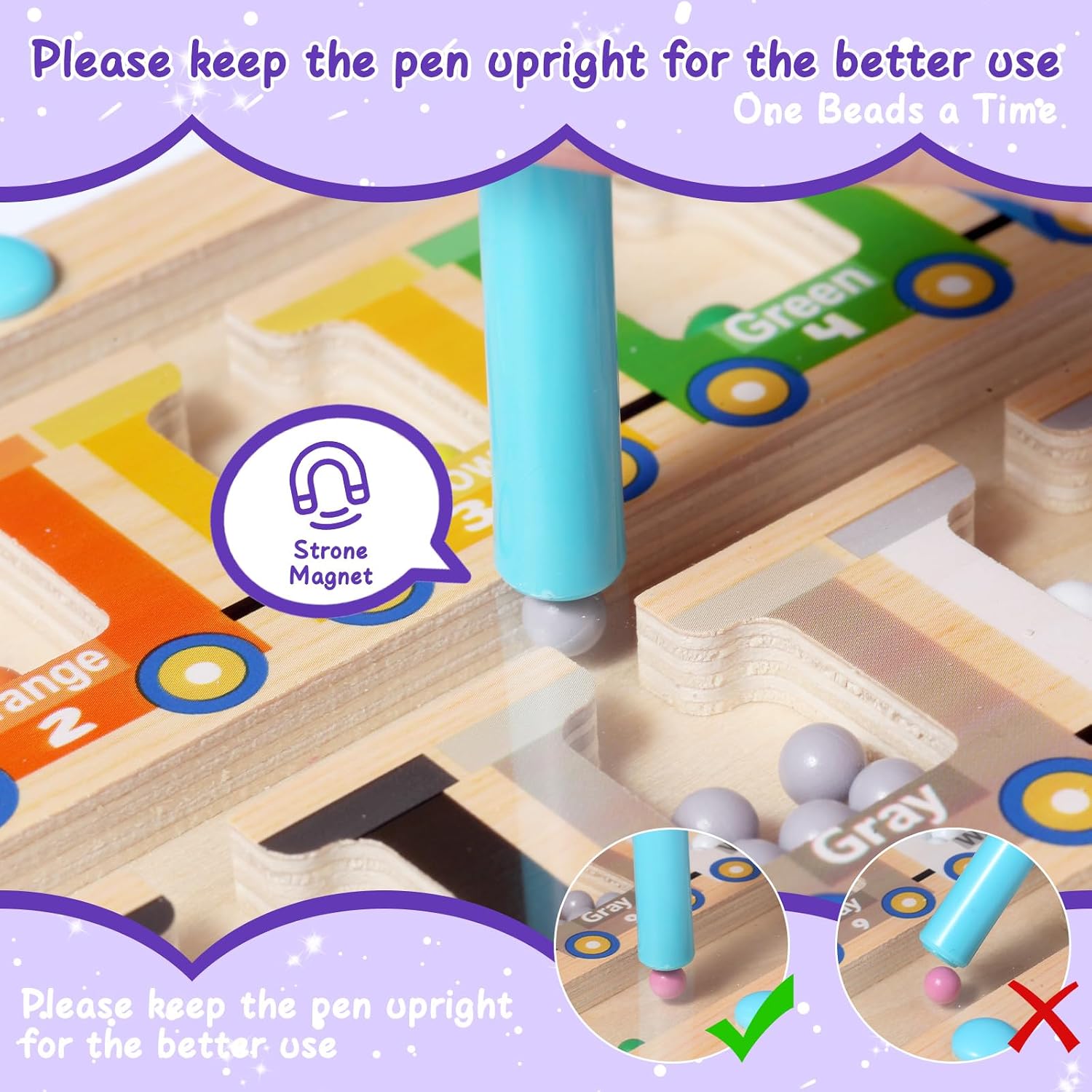 Thumbnail 4 de Magnetic Color and Number Maze Montessori Toy 🎲