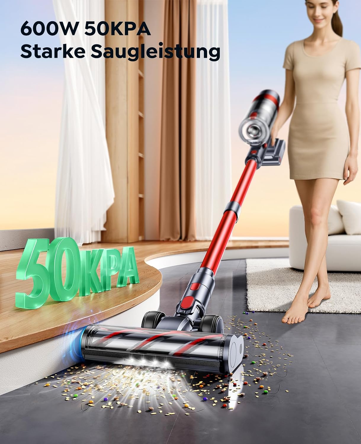 Detalle 2 de SunSare Akku Staubsauger 65 Min đź§ą