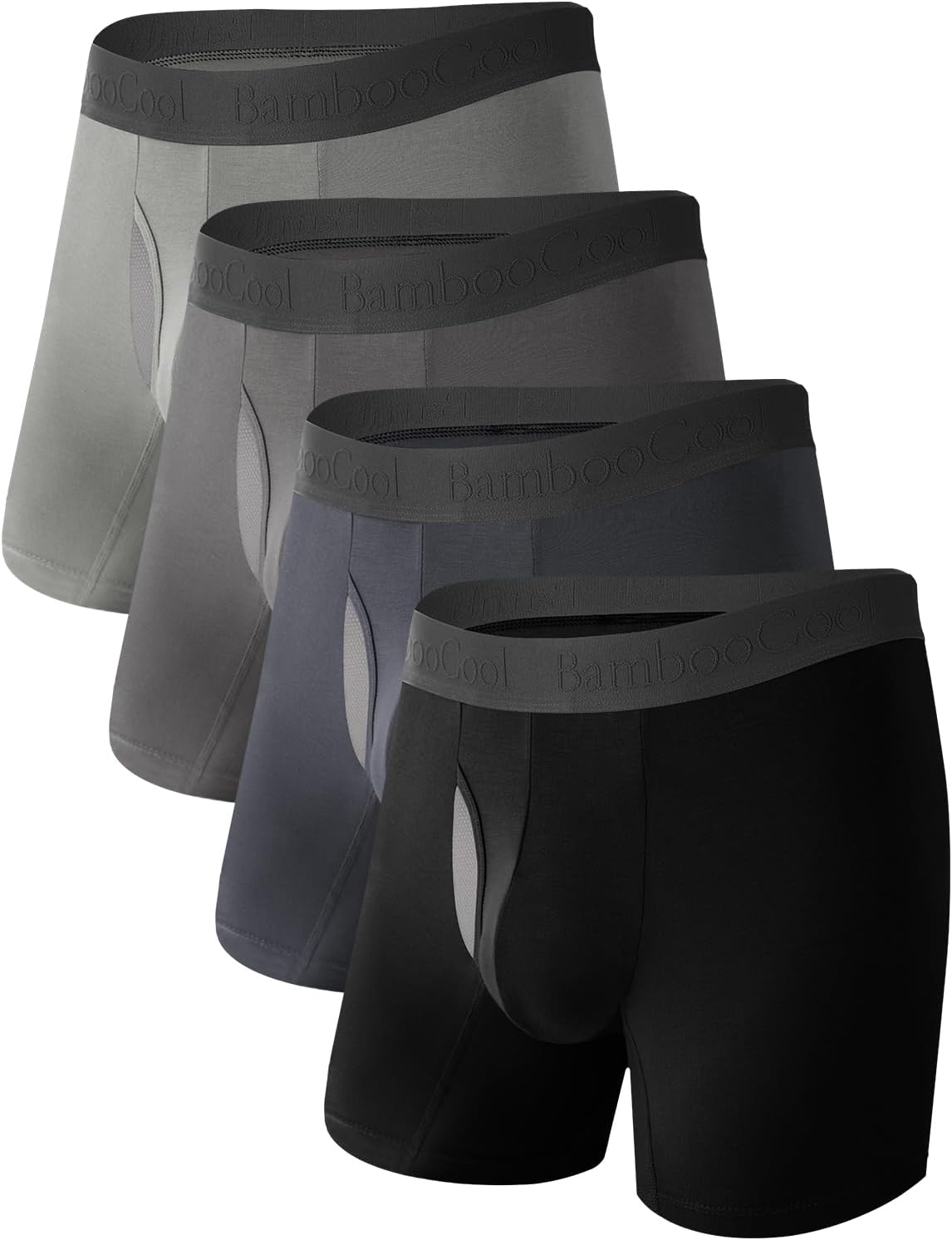 Detalle de BAMBOO COOL BreezeBoo Men's Ultra Breathable Mesh Boxer Briefs with Lightweight Waistband