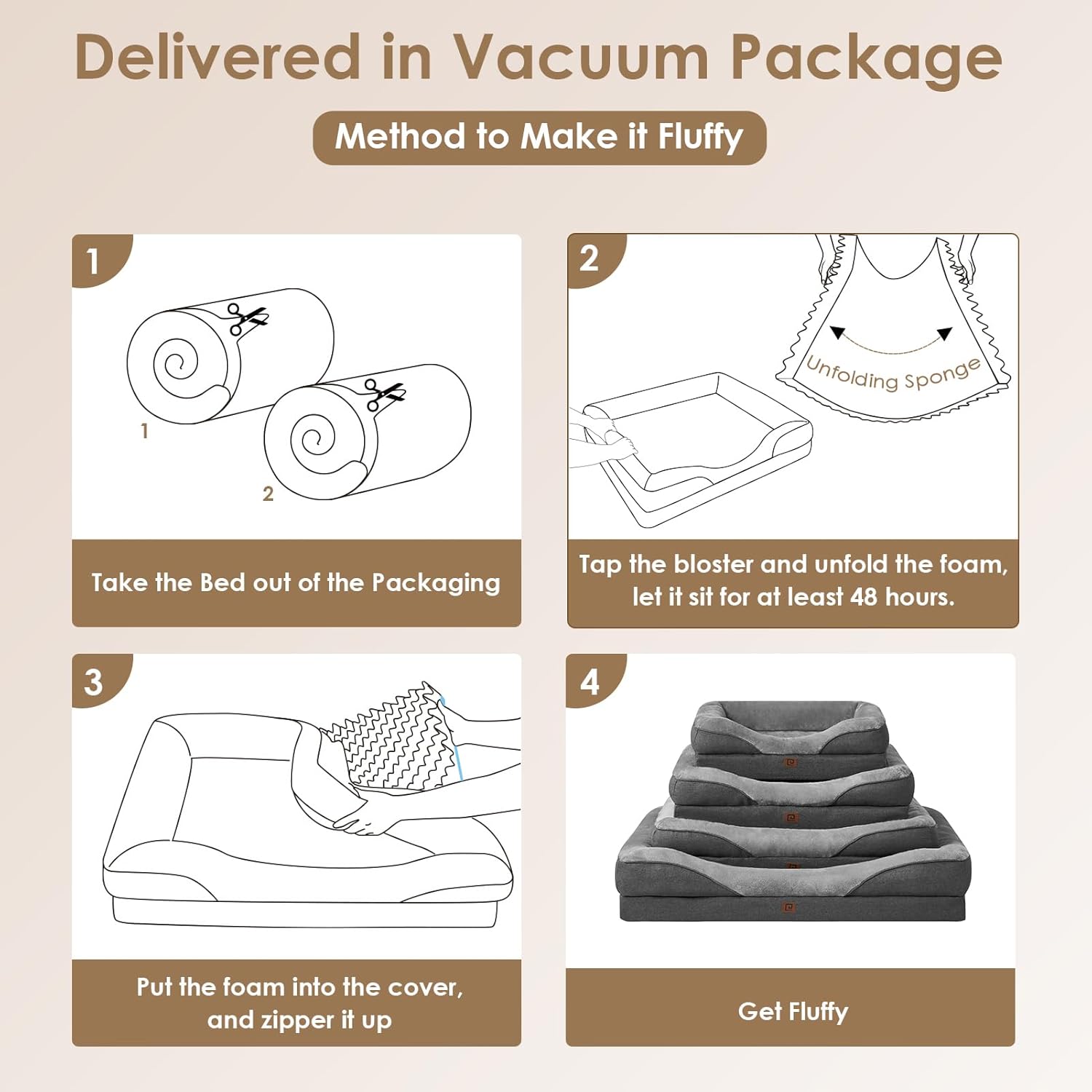 Thumbnail 6 de EHEYCIGA Orthopädisches Hundebett 91x68x17.5cm