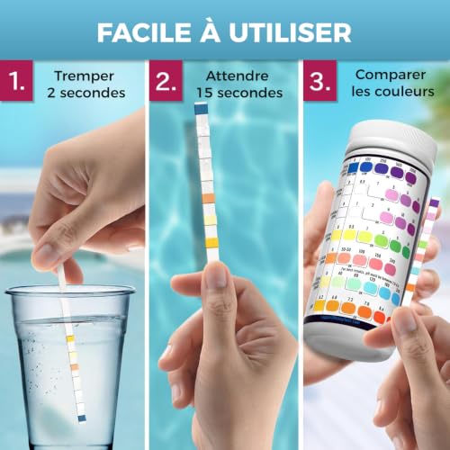 Thumbnail 5 de EASYTEST 7 en 1 – Testeur pour Eau de Piscine et Spa, 150 bandes