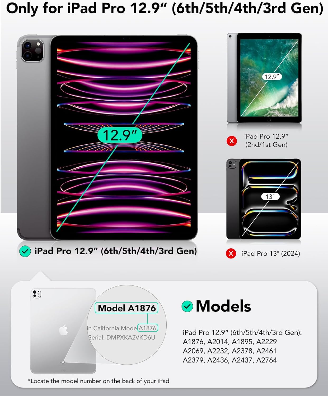 Detalle 2 de ESR 2-Pack Tempered Glass Screen Protector for iPad Pro 12.9-inch (2022/2021/2020/2018)