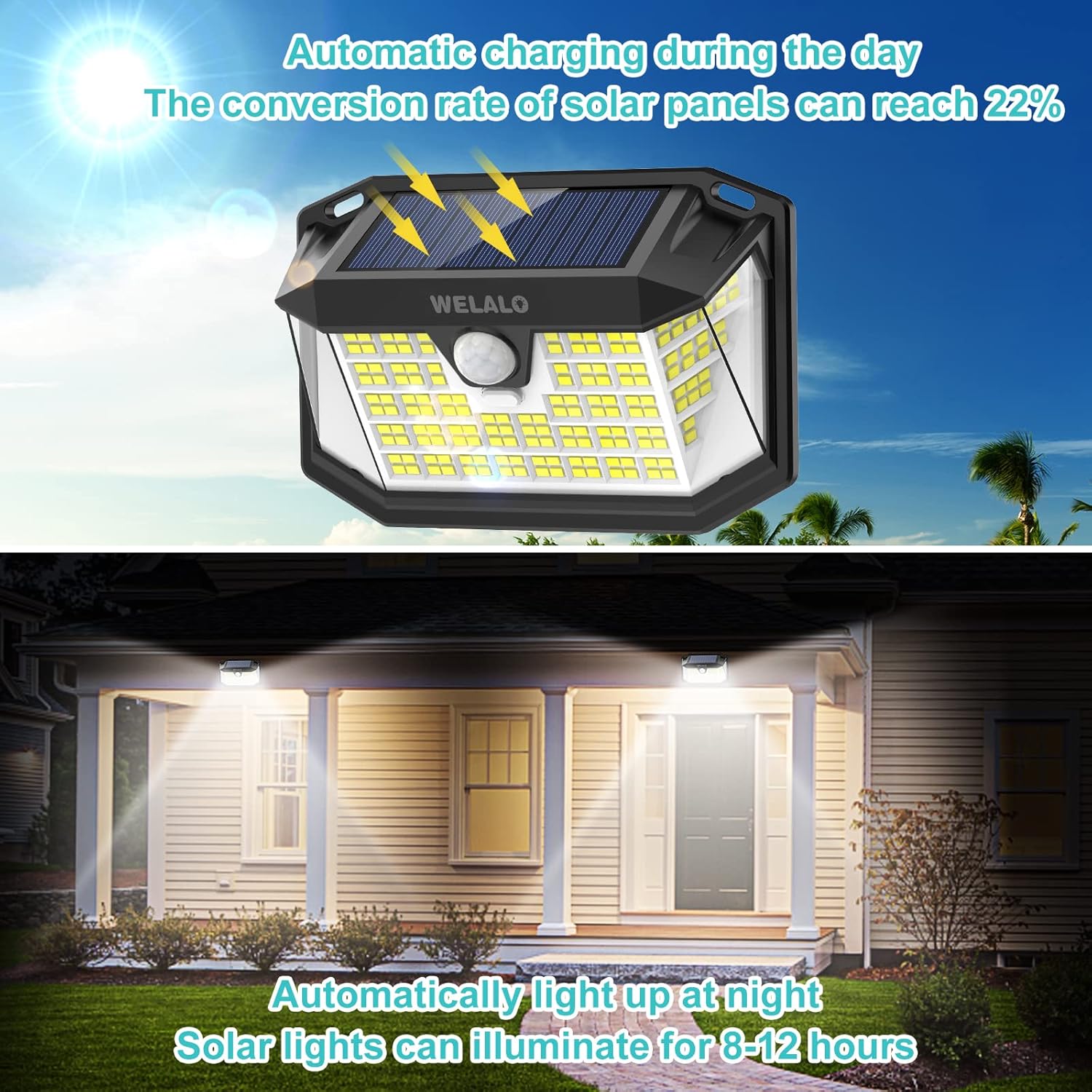 Thumbnail 2 de WELALO 188 LED solar security lights 2-pack
