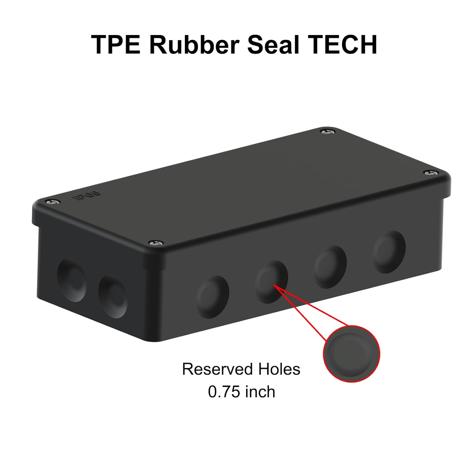 Thumbnail 2 de Temolink IP65 Abzweigdose Schwarz (2 Stück) – wasserdichte Aufputz-Verteilerdose für Außen & Feuchträume, 180×88 mm