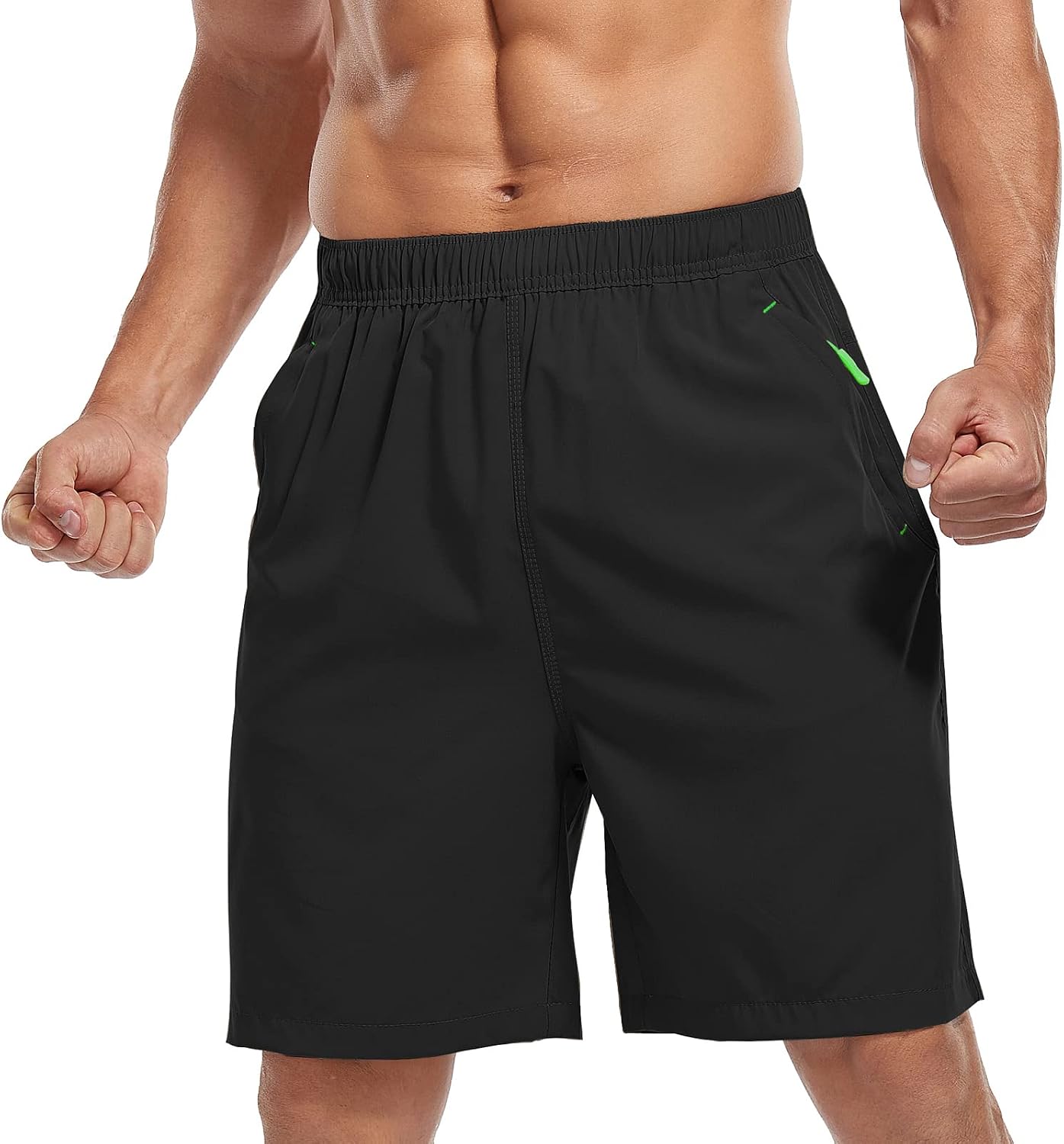 Detalle de SPOSULEI Men’s Athletic Hiking Shorts: Water-Resistant Quick-Dry with Zipper Pockets