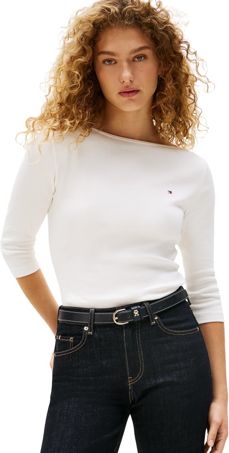 Thumbnail 6 de Tommy Hilfiger Damen Langarmshirt New Cody Slim mit U-Boot-Ausschnitt