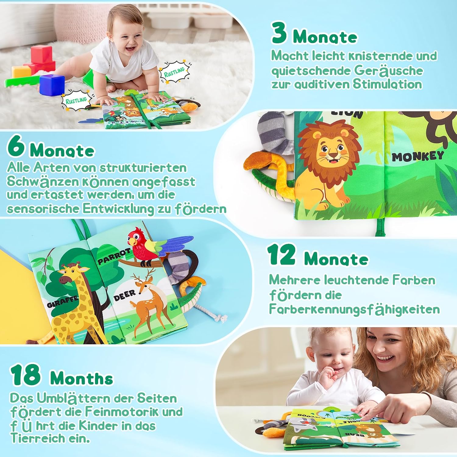Thumbnail 3 de BBWOO Babyspielzeug 0–6 Monate sensorisch
