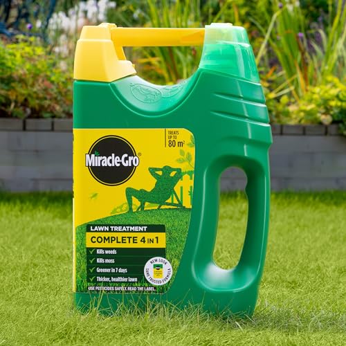Detalle de Miracle-Gro Complete 4 in 1 Lawn Food, 80 m² Handheld Spreader: Weed, Moss Control & Lawn Feed